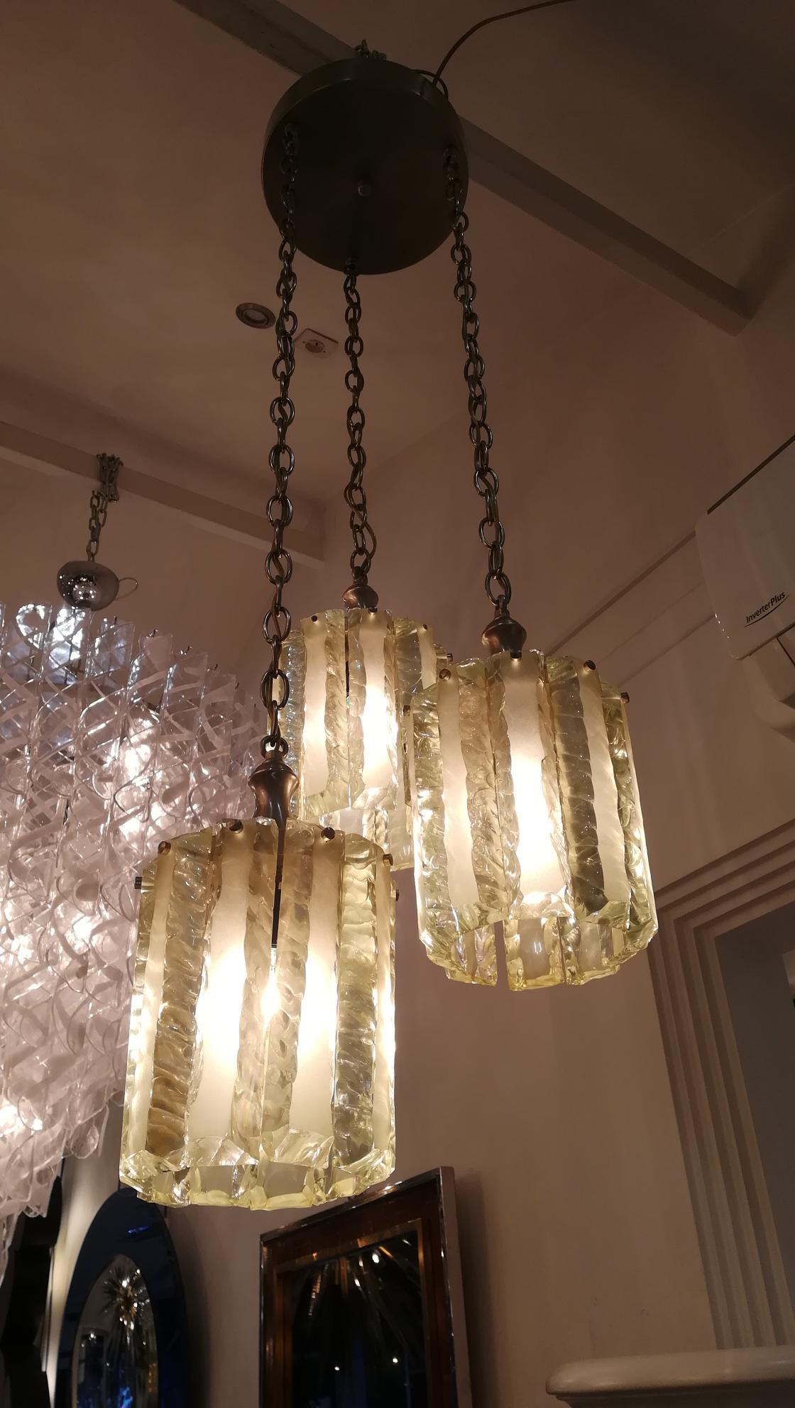 French Chandelier Attrib. Max Ingrand, circa 1950 For Sale