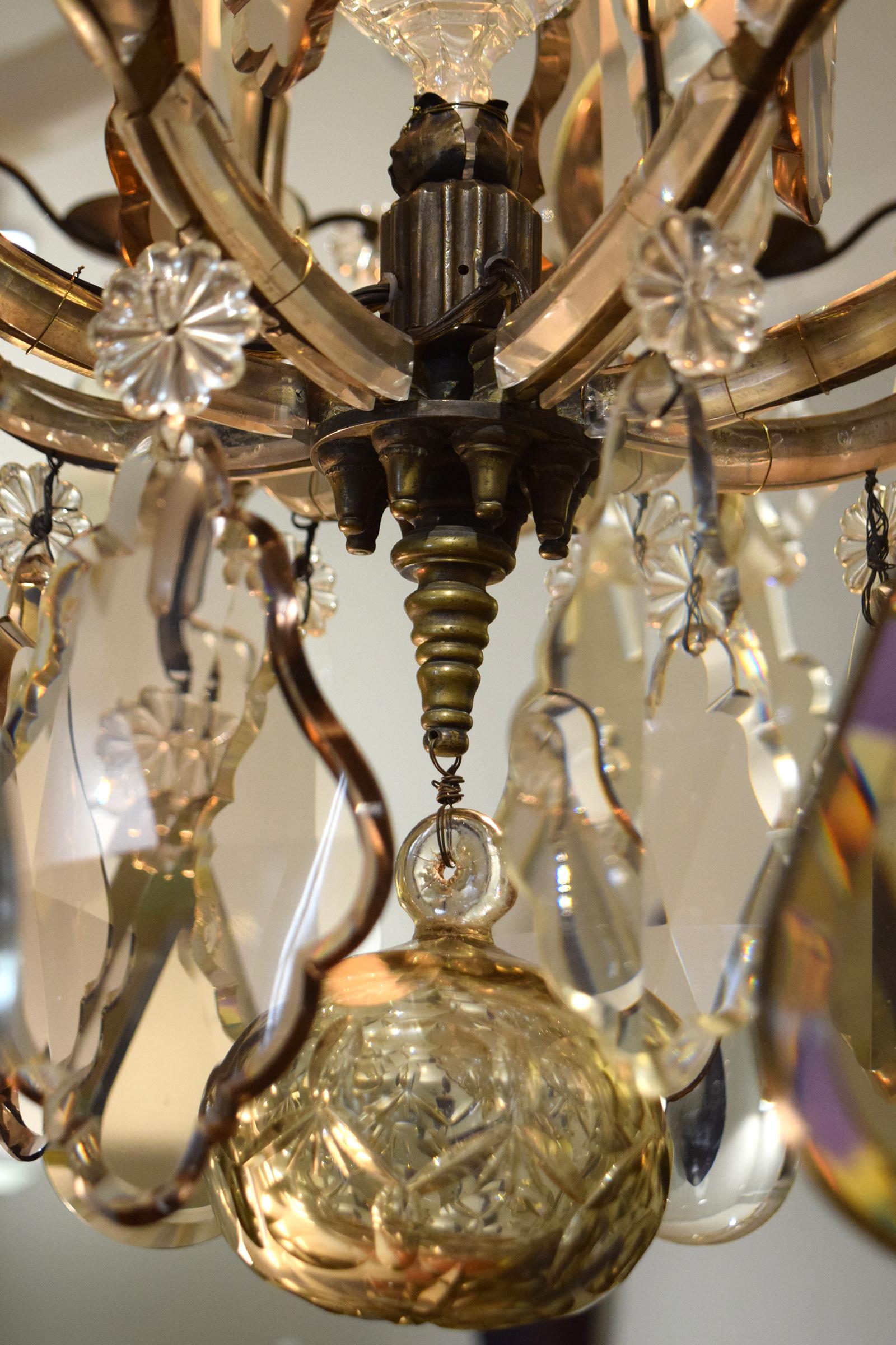 Chandelier Attributed to Bagues In Good Condition For Sale In New York, NY