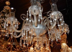 Chandelier Baccarat Eight Arms with Tealight Holders and Four with Tulips