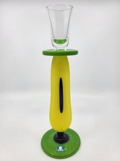 Barovier&Toso Ercole Candle Holder, Blown Glass, 25.5 cm Height, Italy