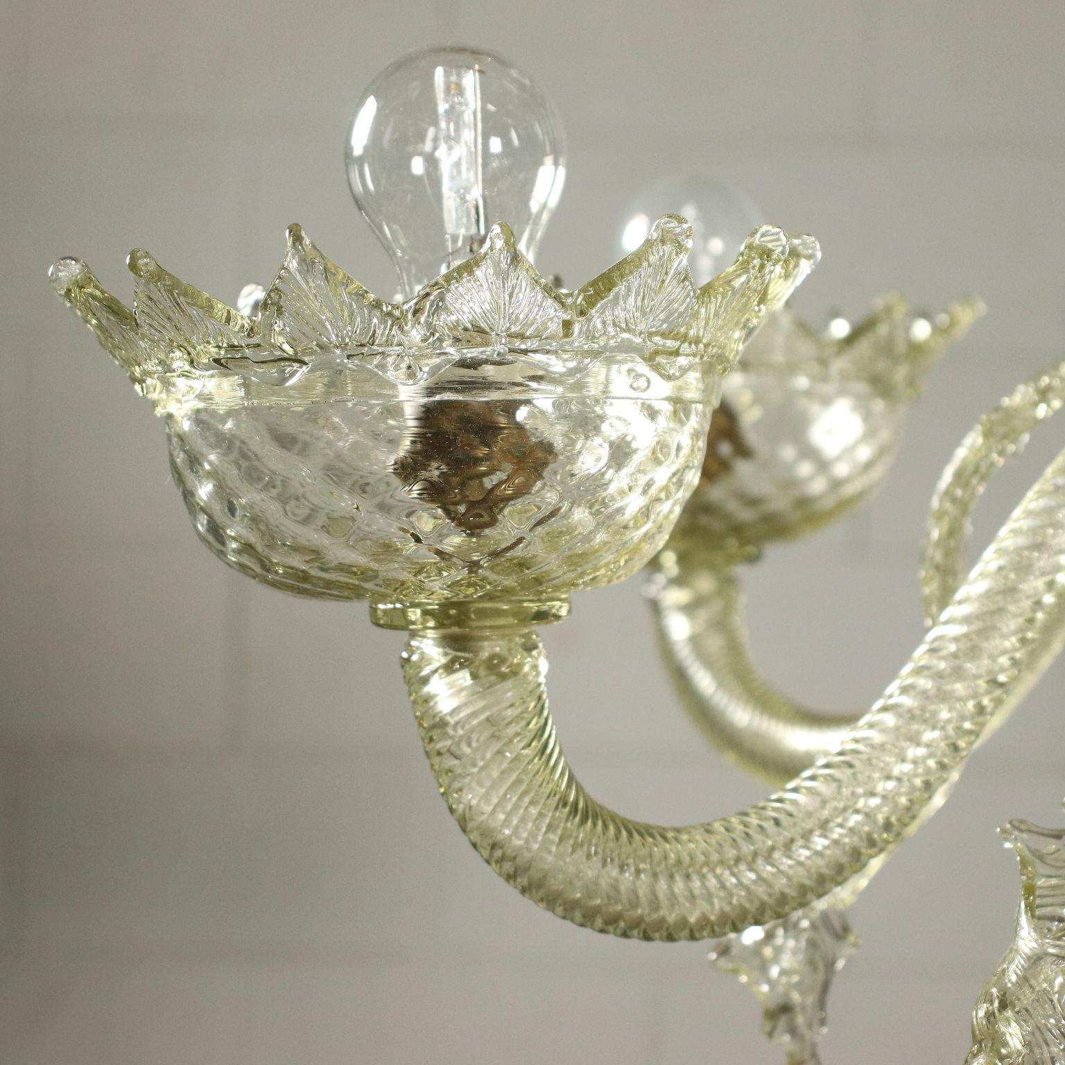 Italian Chandelier Blown Glass Murano Italy Early 20th Century