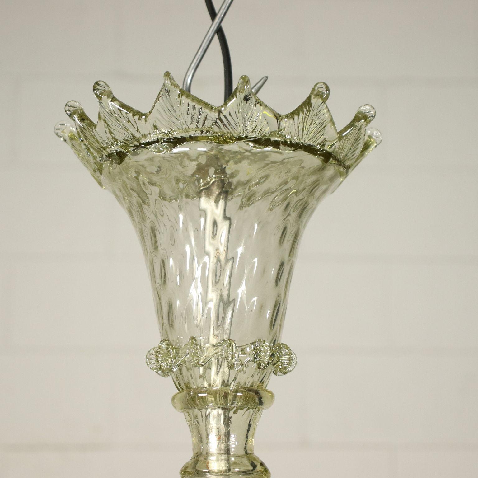 Chandelier Blown Glass Murano Italy Early 20th Century 3