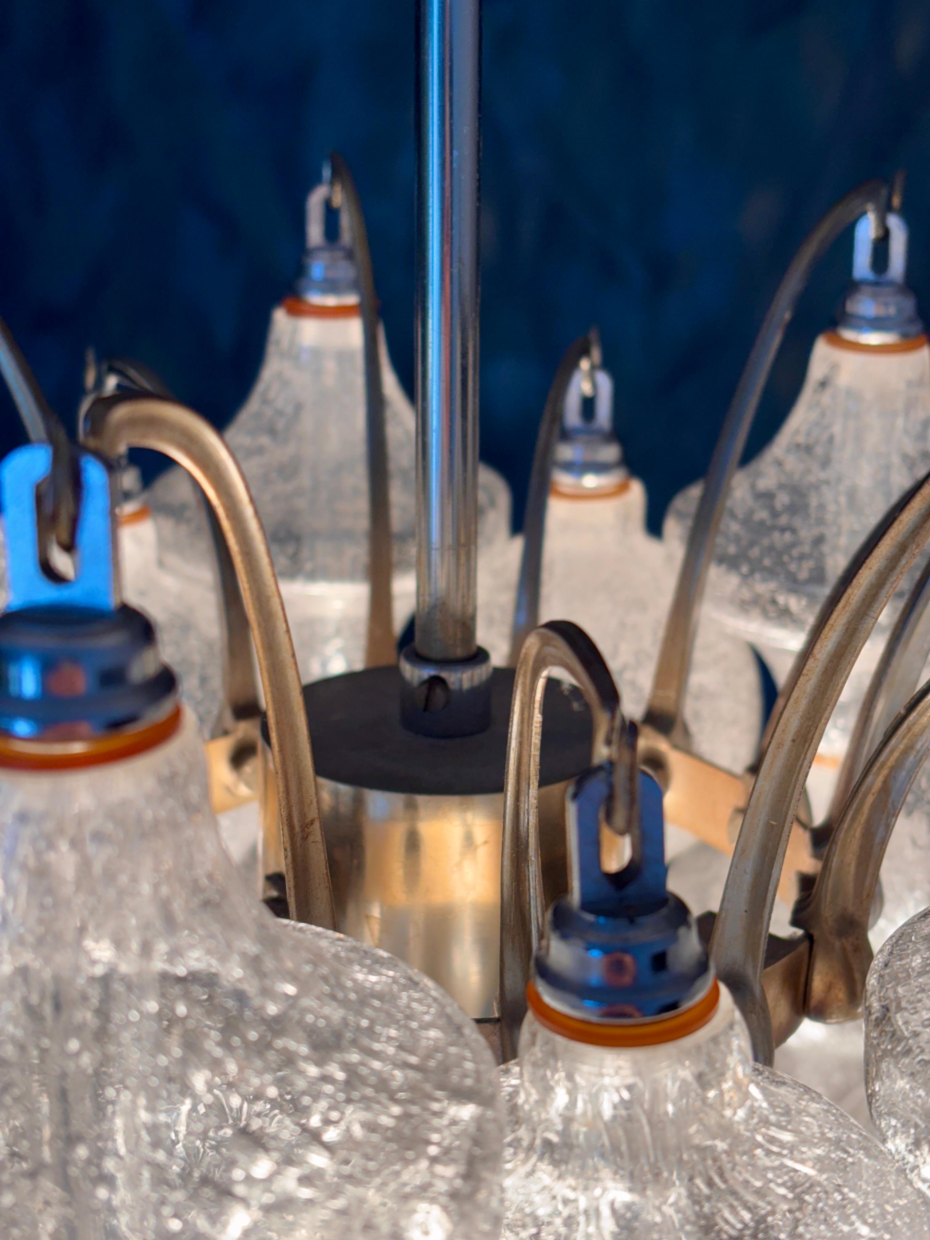 Chandelier by Archimede Seguso for Seguso 60s Italy For Sale 3