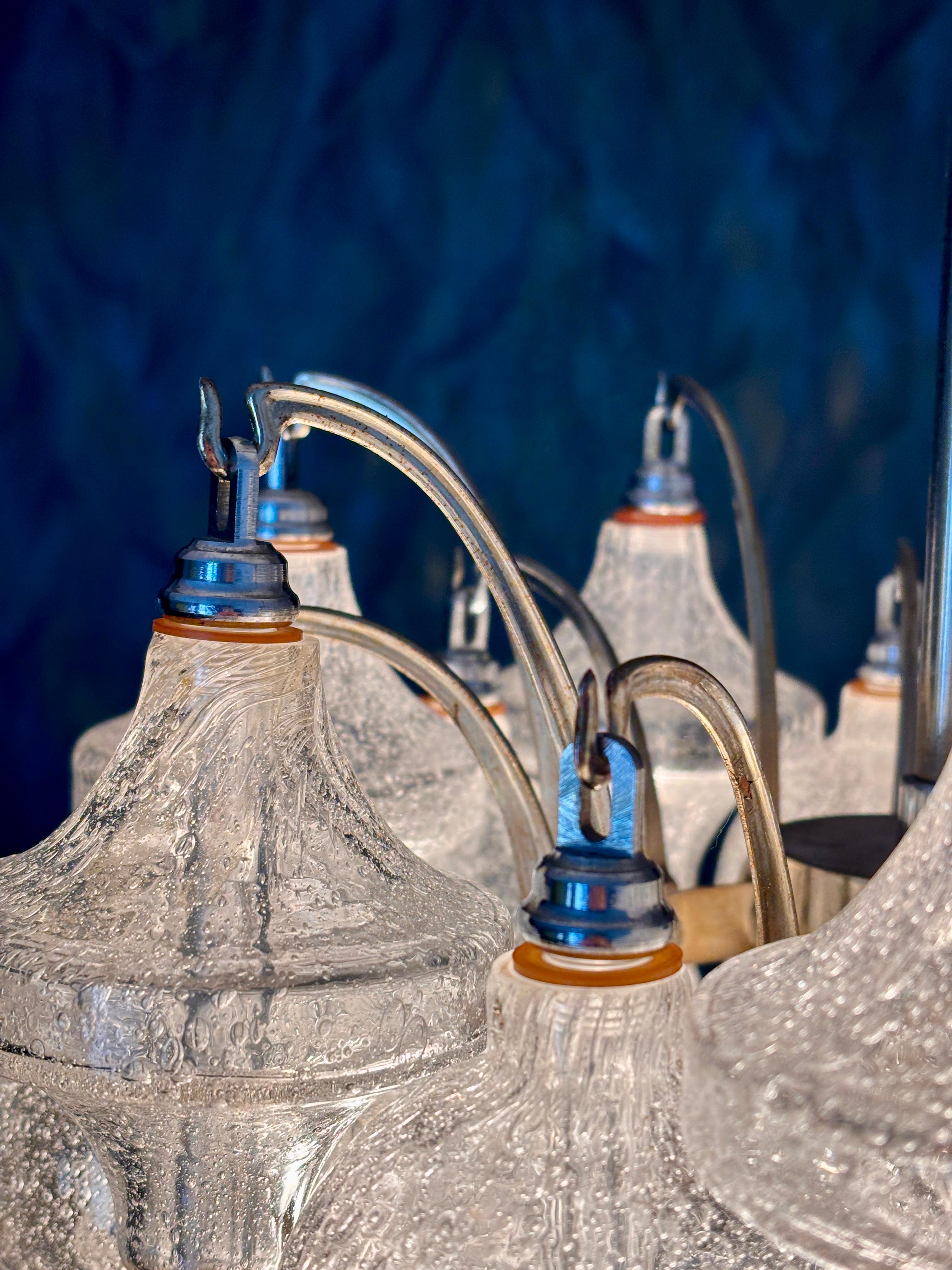 Chandelier by Archimede Seguso for Seguso 60s Italy For Sale 2