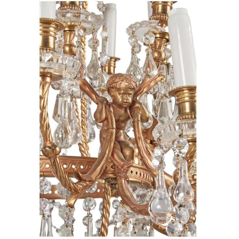 French Chandelier by Baccarat, Circa 1900 For Sale