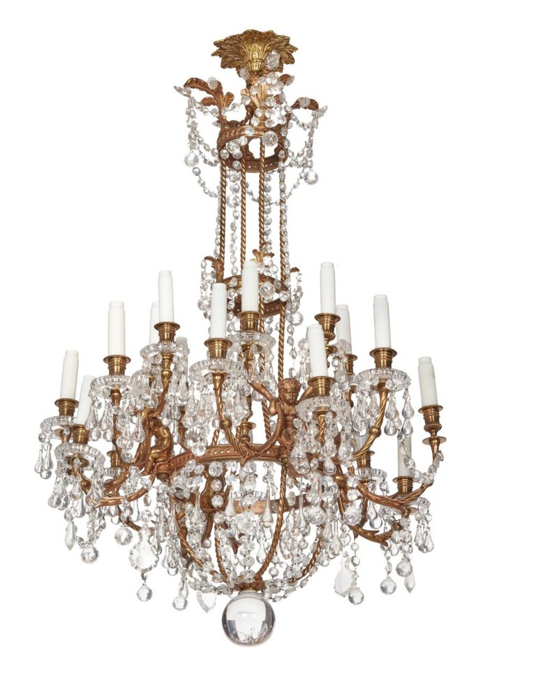 20th Century Chandelier by Baccarat, Circa 1900 For Sale