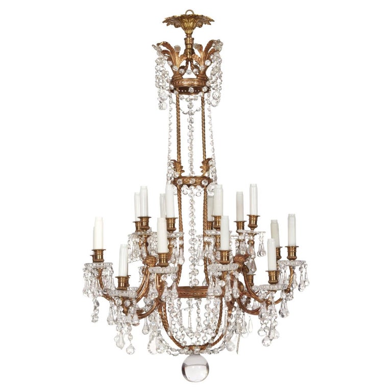 Chandelier by Baccarat, Circa 1900 For Sale