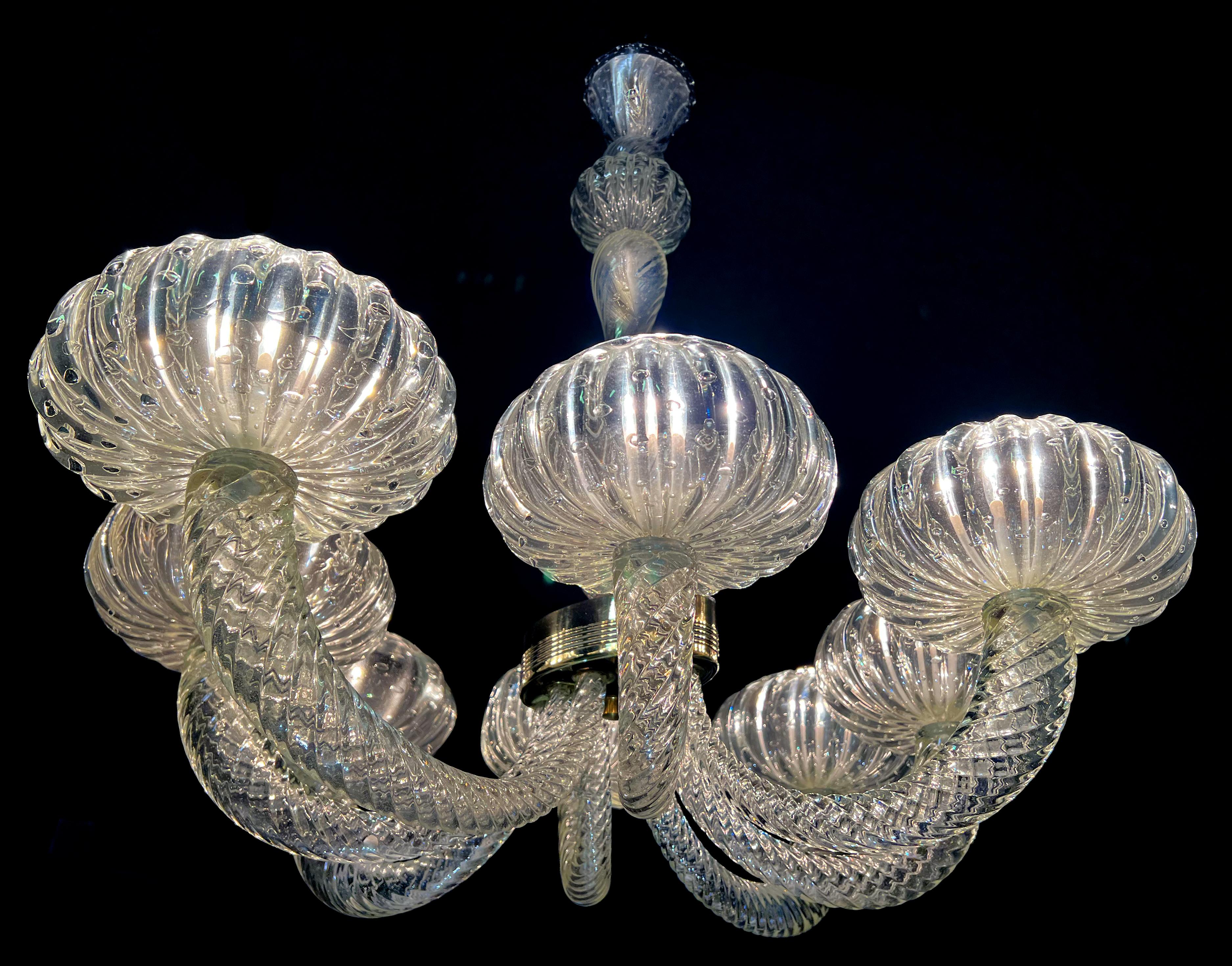 Milieu du XXe siècle Lustre Barovier & Toso, Murano, 1940 en vente