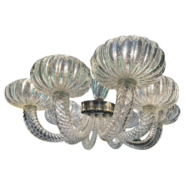 Lustre Barovier E Toso en verre de Murano et laiton, 1930, I