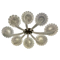 Chandelier by Barovier & Toso, Murano, 1940s