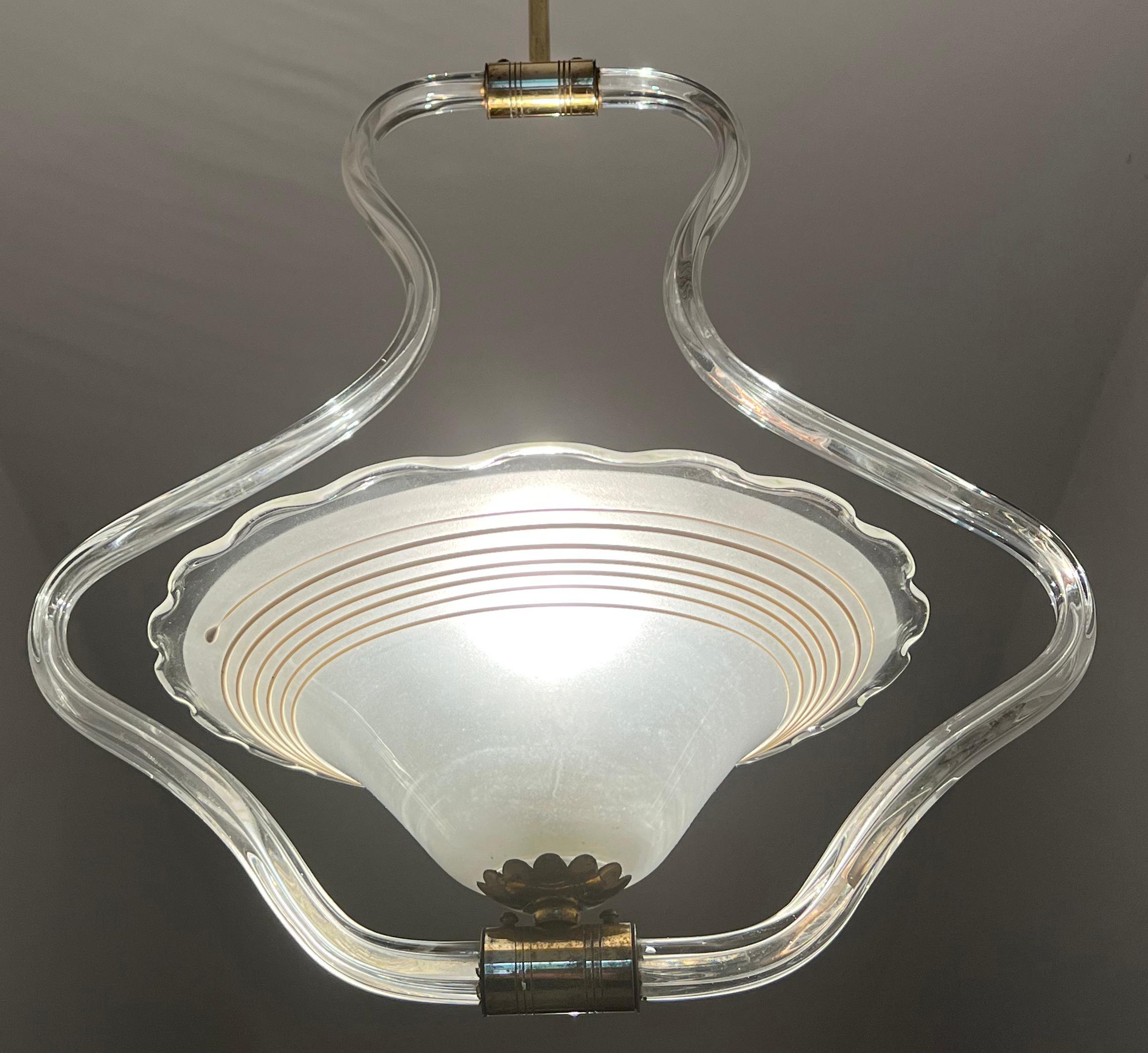 Chandelier by Barovier & Toso, Murano, 1950s For Sale 5