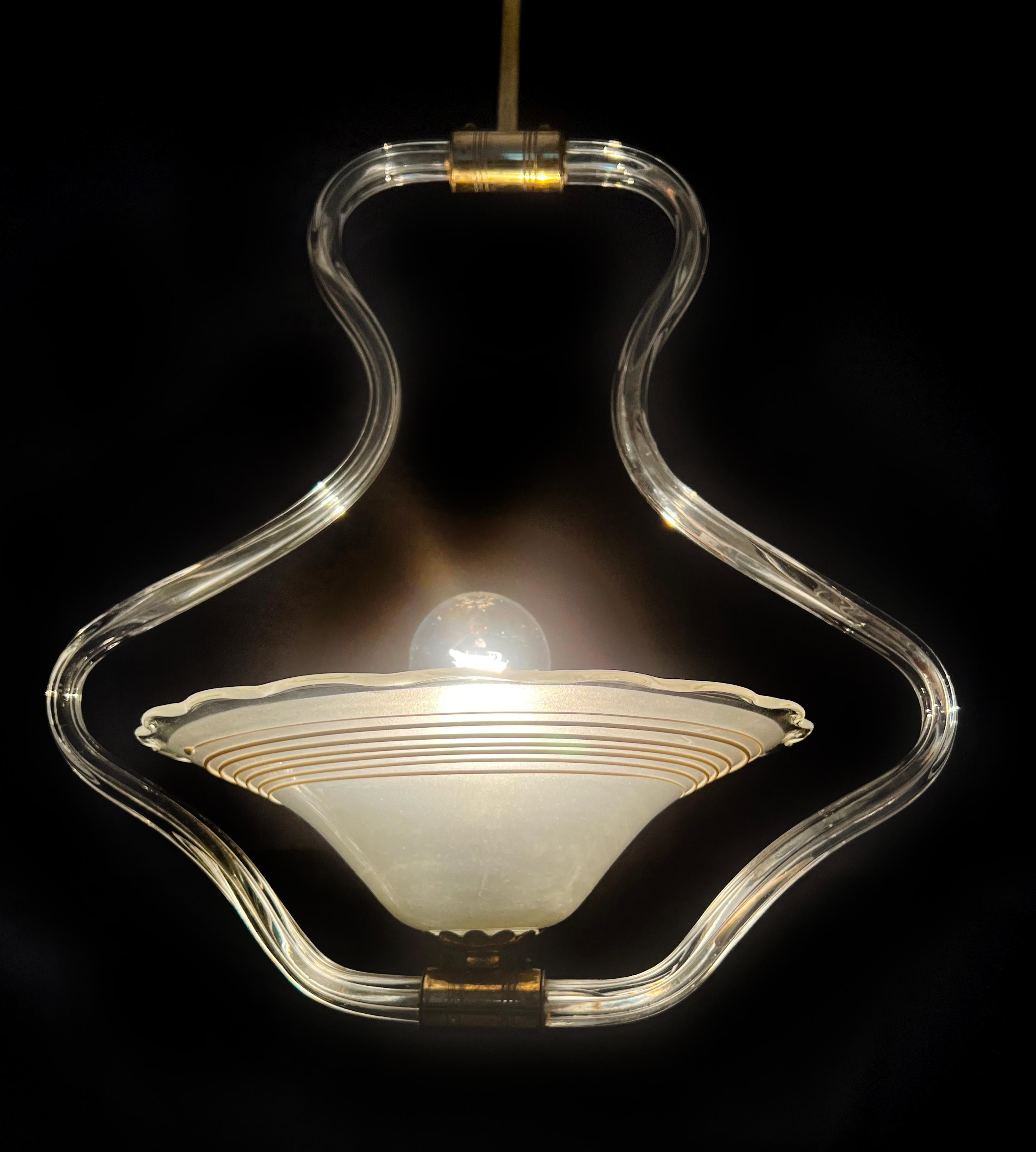 Chandelier by Barovier & Toso, Murano, 1950s For Sale 6
