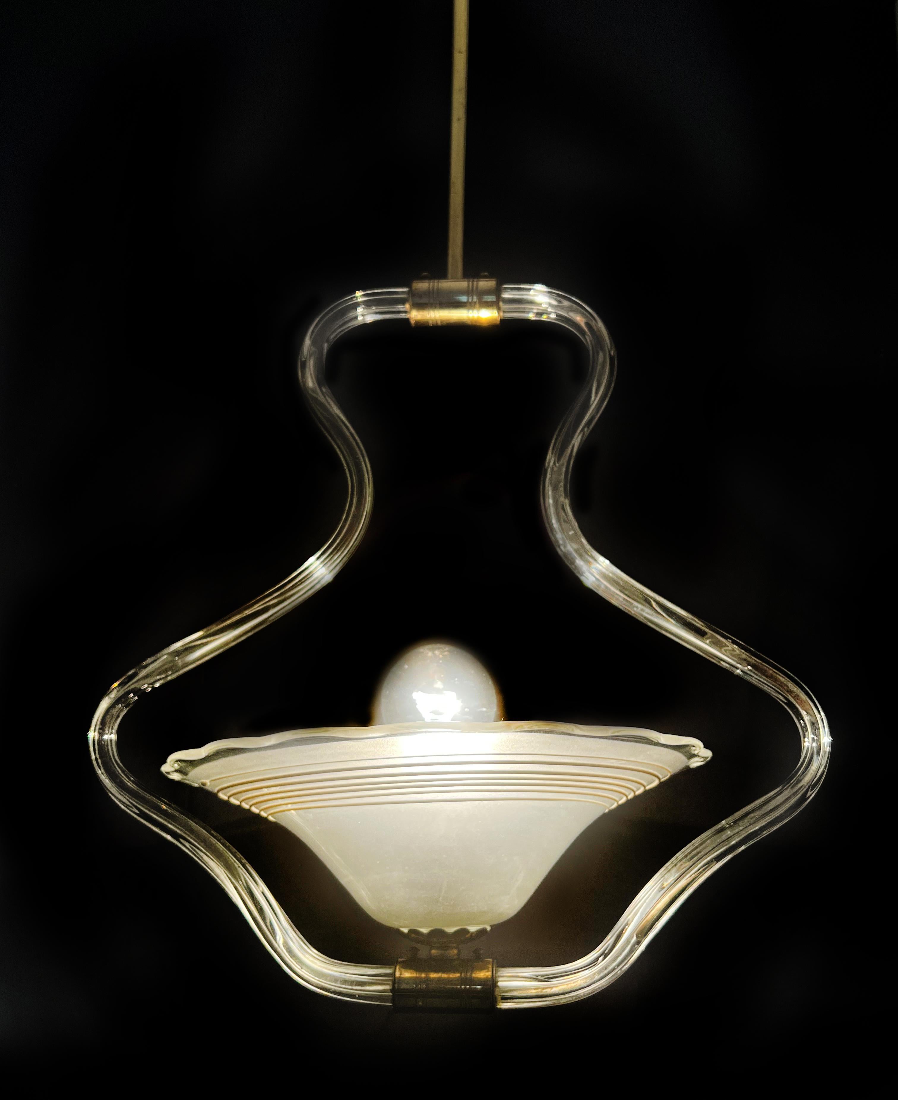 Chandelier by Barovier & Toso, Murano, 1950s For Sale 9