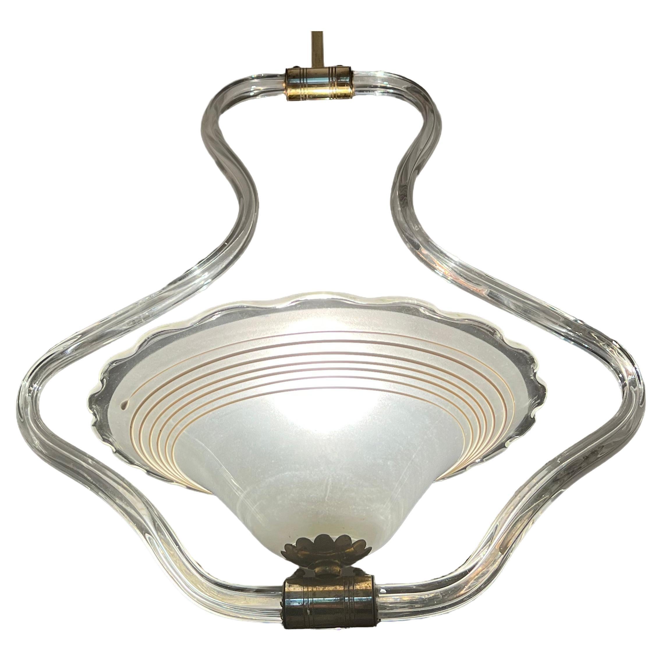 Chandelier by Barovier & Toso, Murano, 1950s For Sale