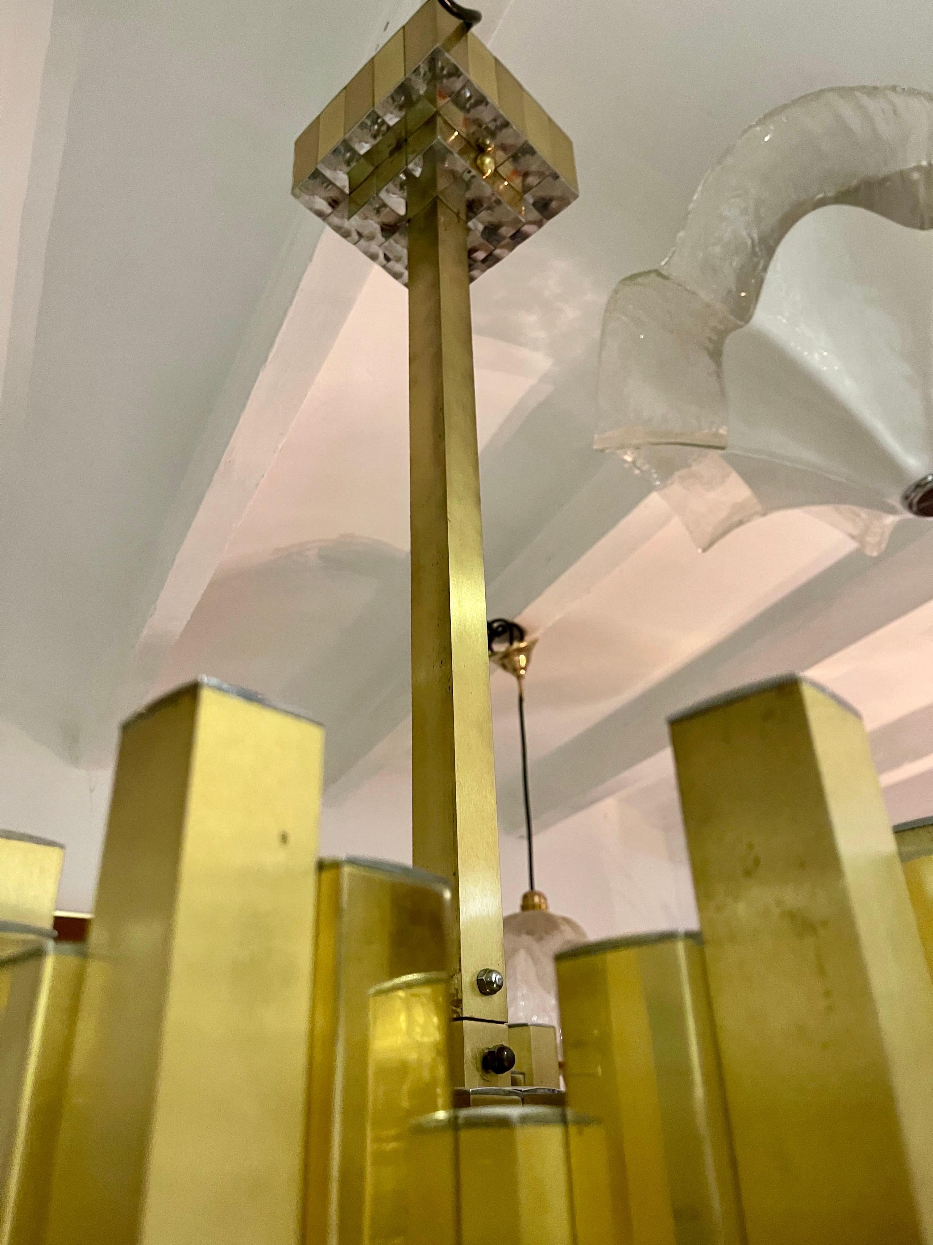 Kronleuchter von Bd Lumica kristall mit messing vergoldet , Spanien 1970er im Zustand „Gut“ im Angebot in La xara, VC