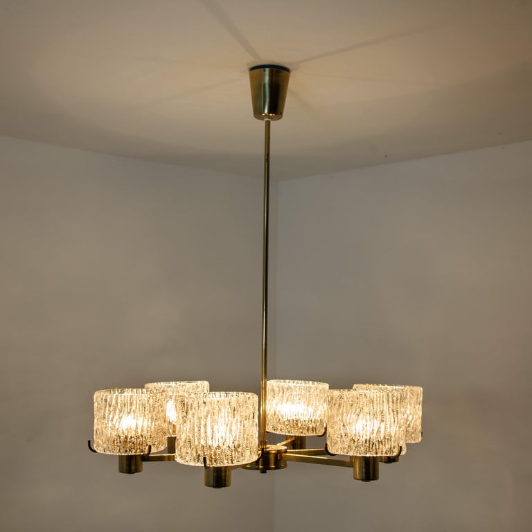 Chandelier by Carl Fagerlund for Orrefors, 1960s For Sale 6