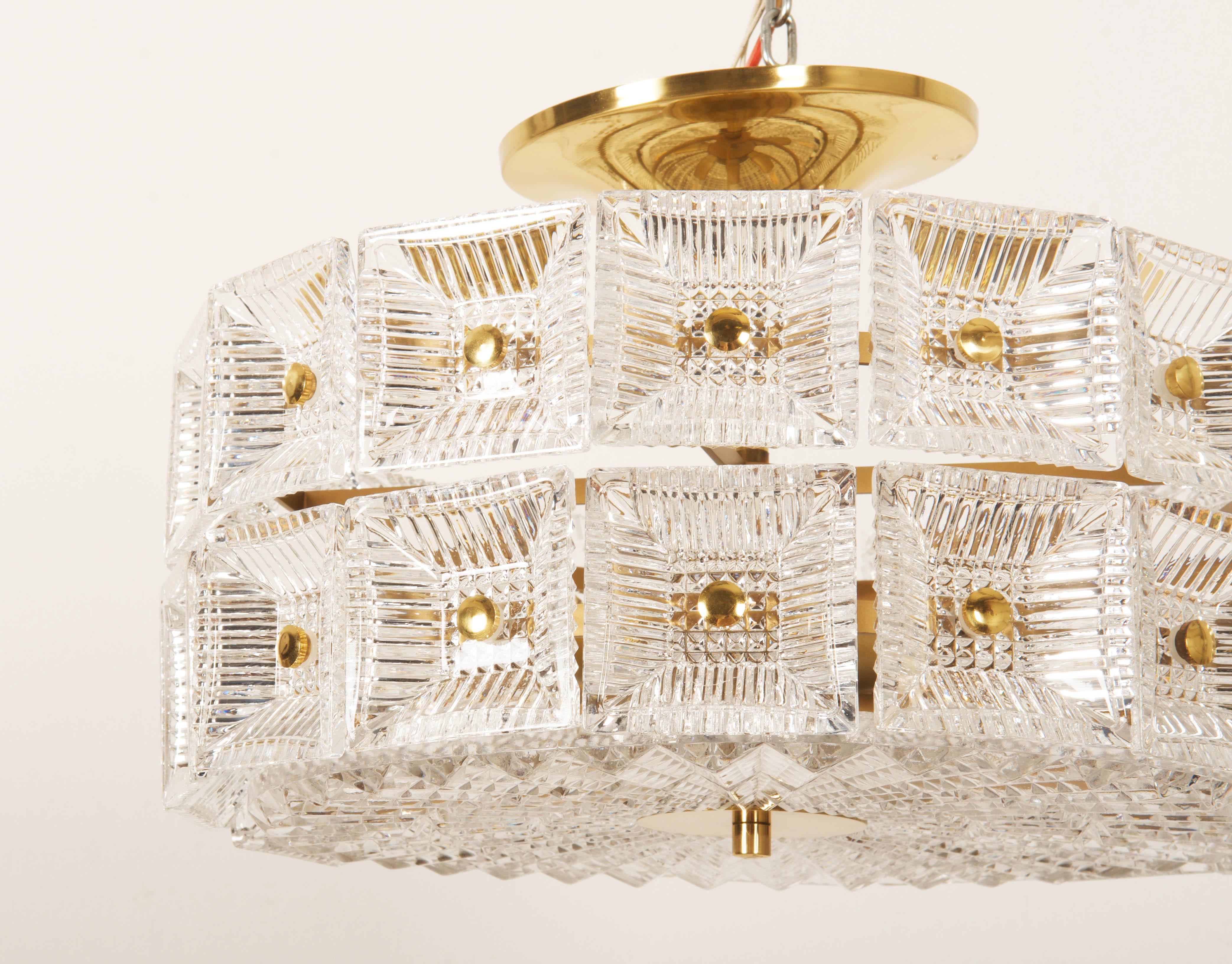Lámpara de Carl Fagerlund para Orrefors Glassworks Sueco en venta