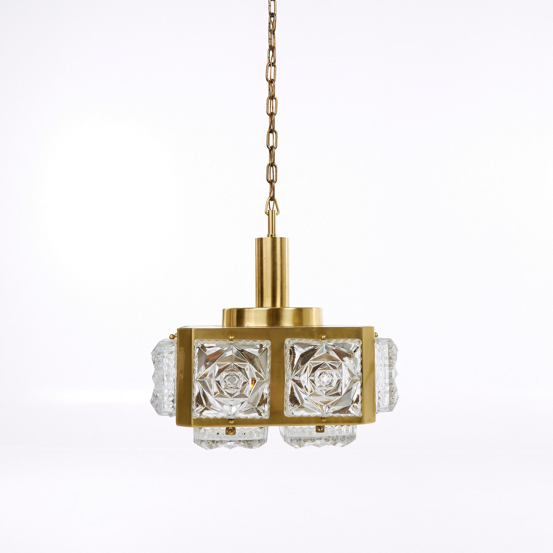 Chandelier by Carl Fagerlund for Orrefors Glassworks In Excellent Condition For Sale In Vienna, AT