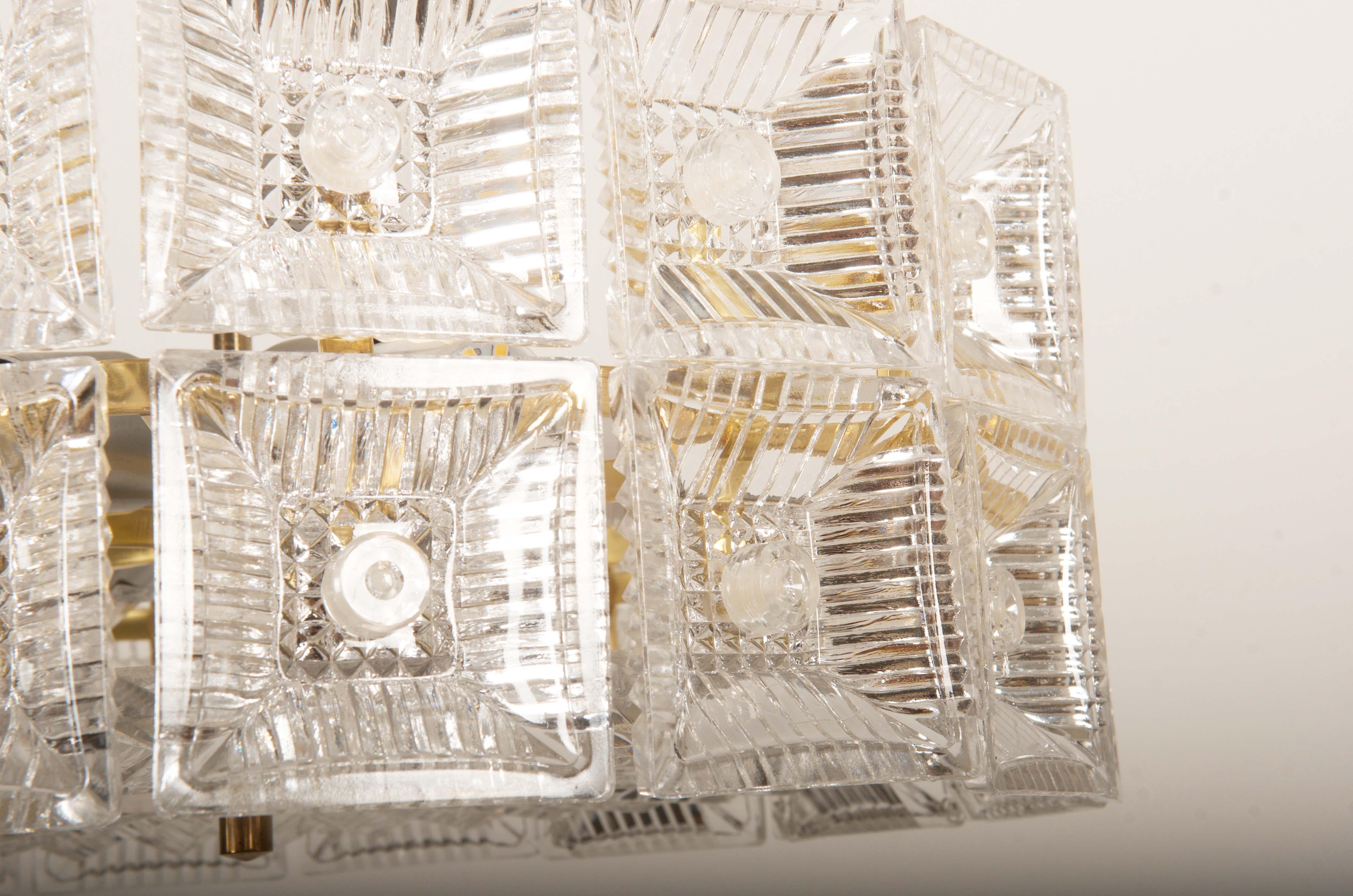 Lampadario di Carl Fagerlund per Orrefors Glassworks In condizioni buone in vendita a Vienna, AT