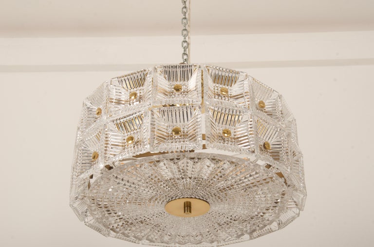 Mid-20th Century Chandelier by Carl Fagerlund for Orrefors Glassworks For Sale