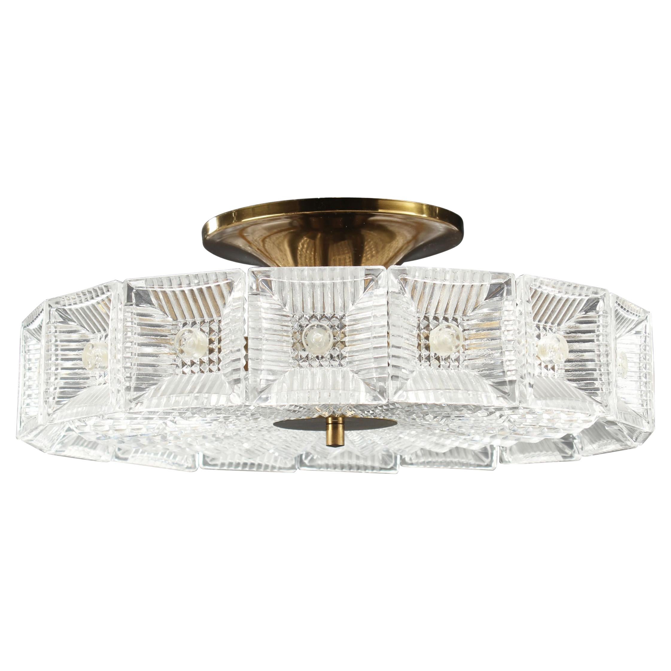 Lampadario di Carl Fagerlund per Orrefors Glassworks