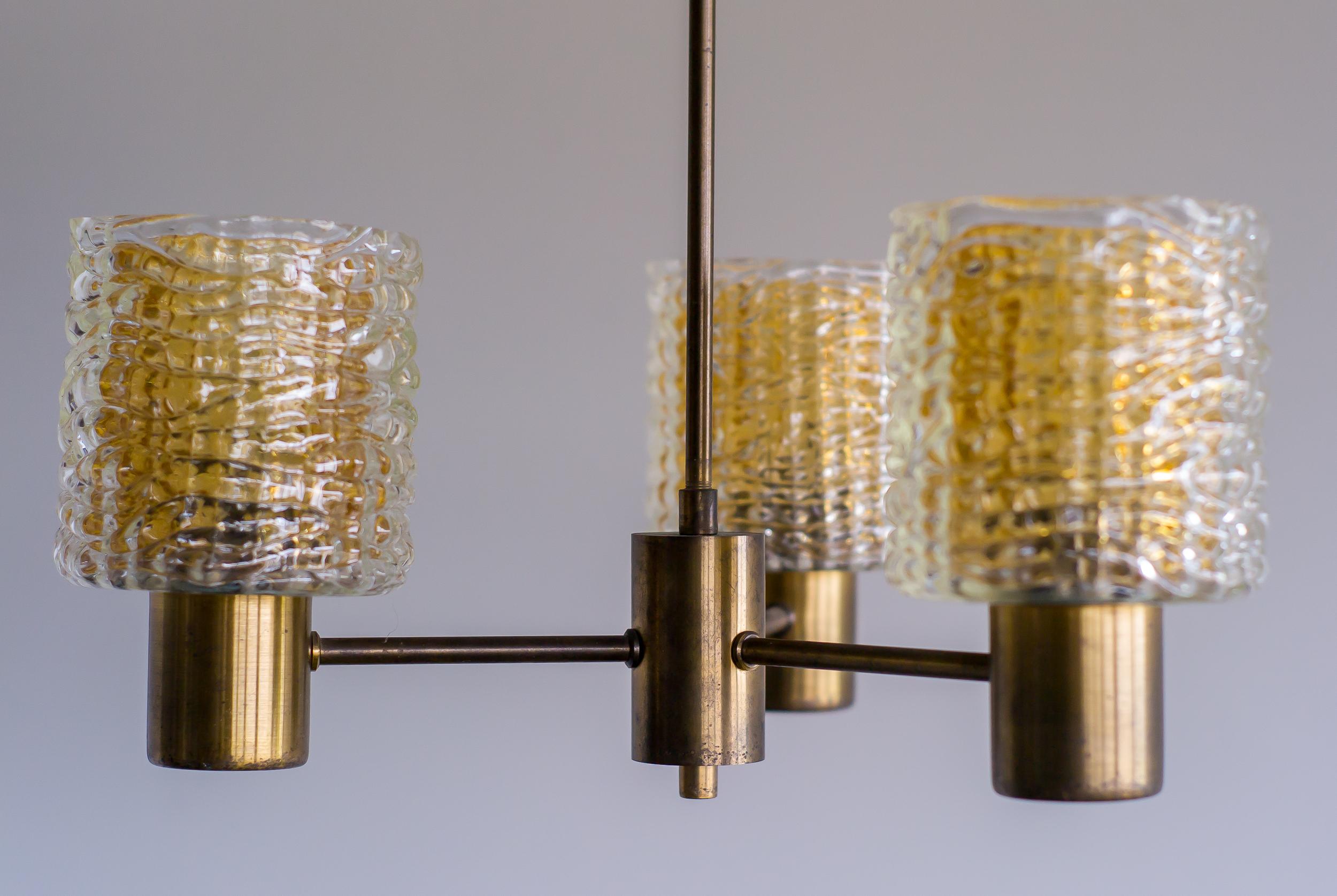 Brass Chandelier by Carl Fagerlund For Sale