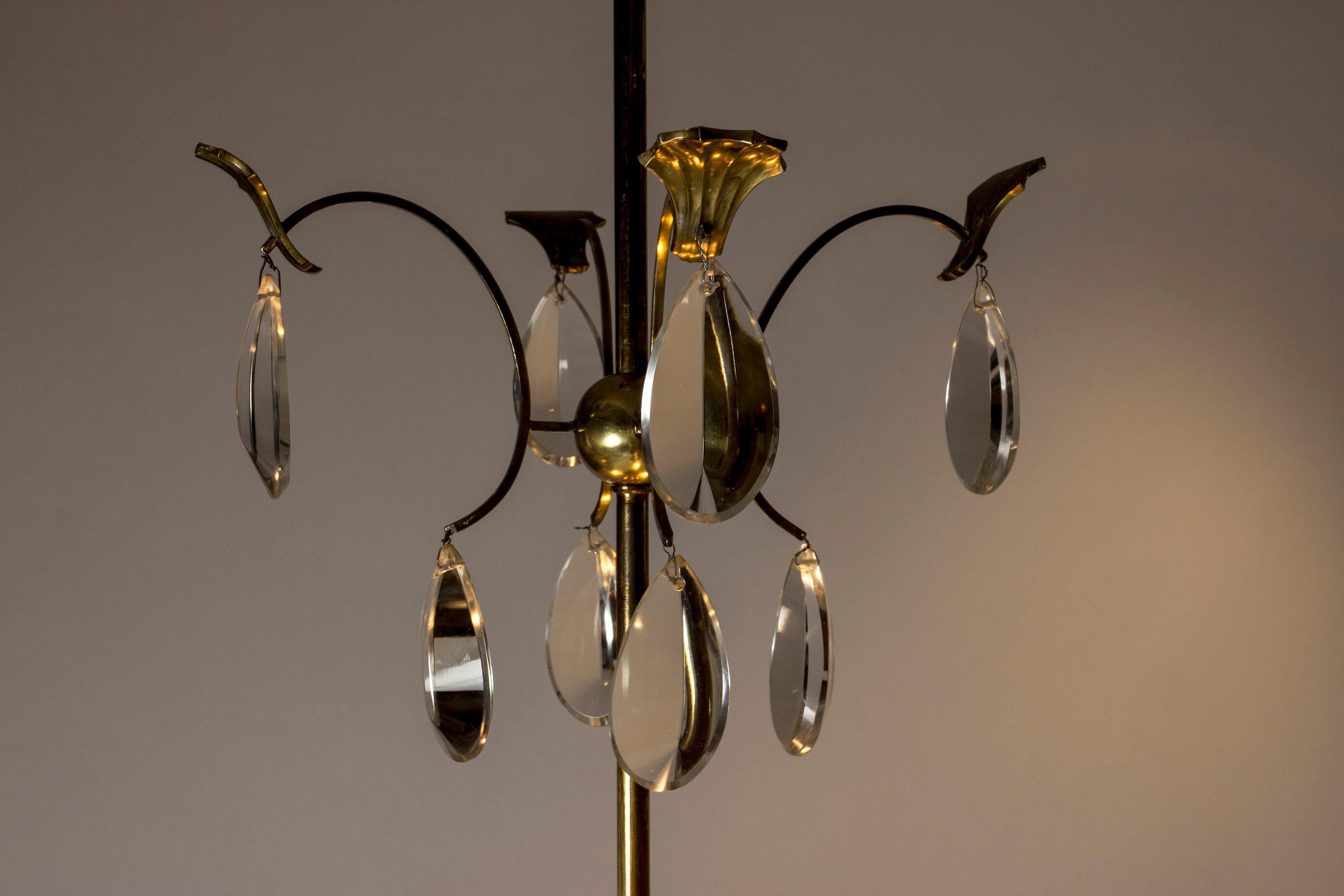 Early 20th Century Chandelier by Elis Bergh, Orrefors, Sweden, 1920s