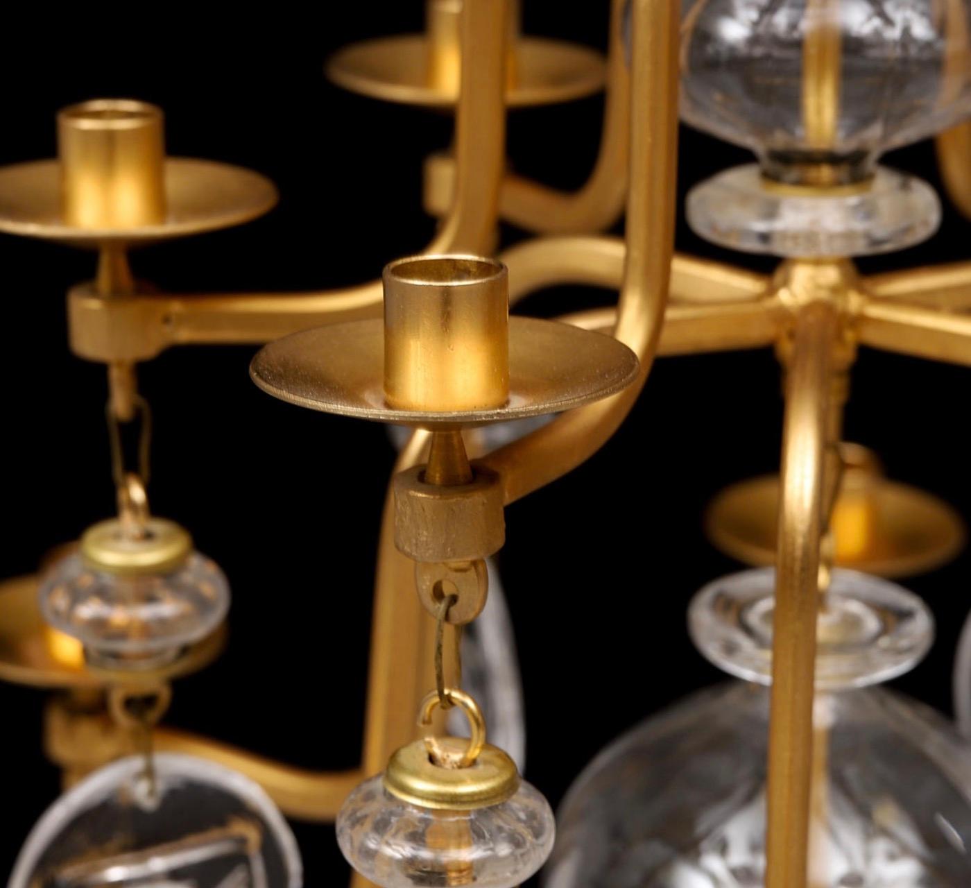 Swedish Chandelier by Erik Hoglund for Boda For Sale