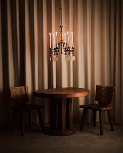 Chandelier by Erik Höglund for Boda Glasbruk & Smide, Sweden, 1960s