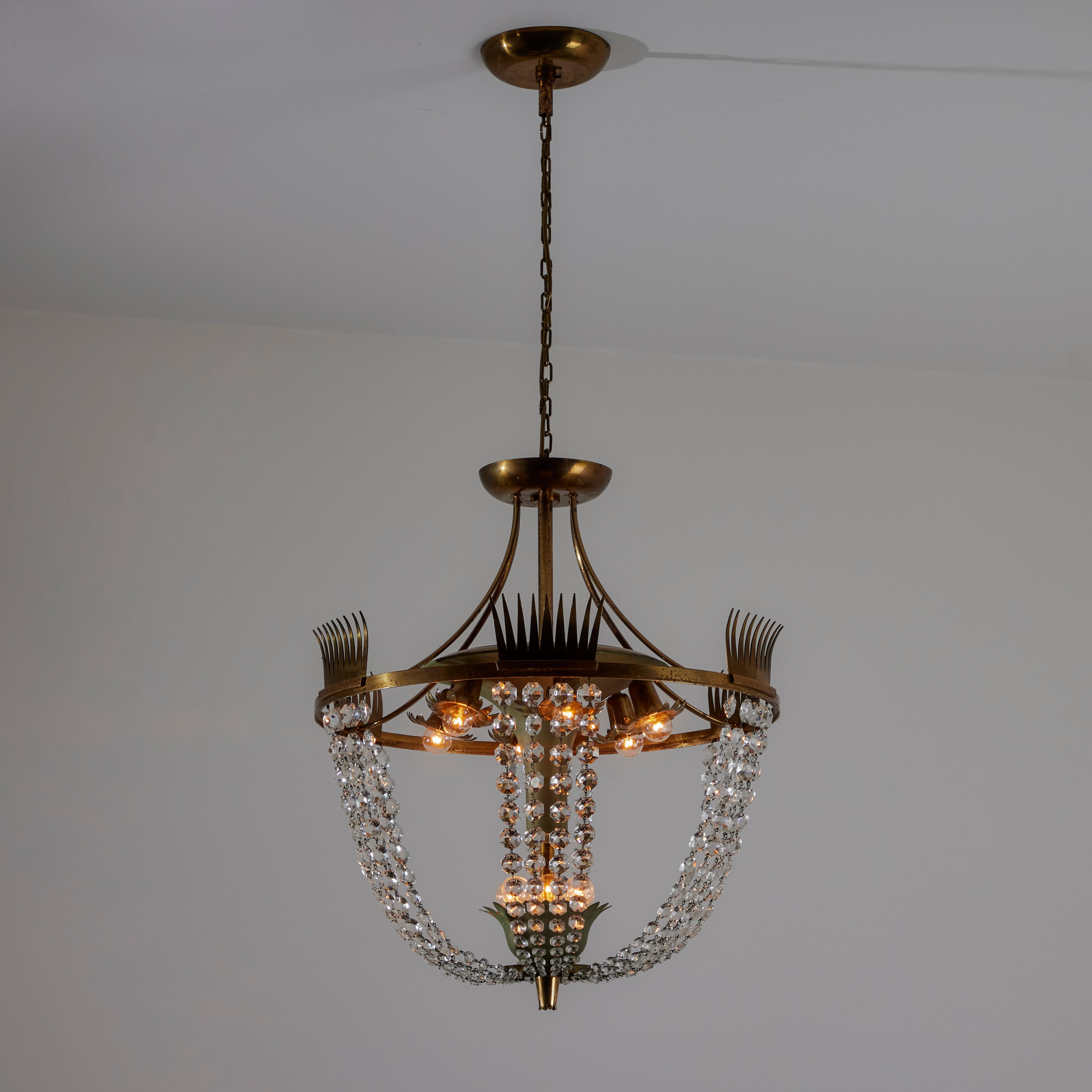Mid-Century Modern Chandelier by Pietro Chiesa for Fontana Arte For Sale
