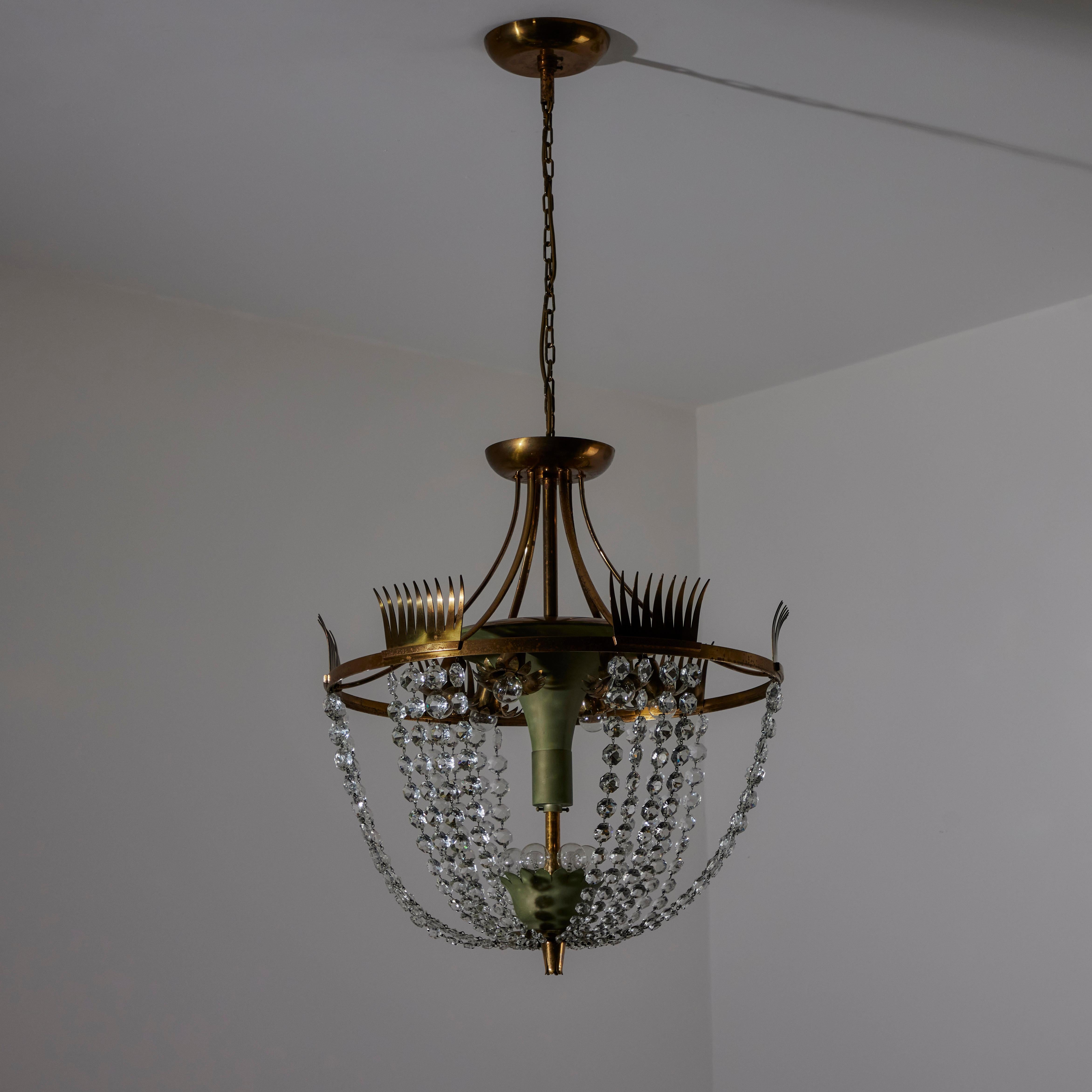 20th Century Chandelier by Pietro Chiesa for Fontana Arte For Sale