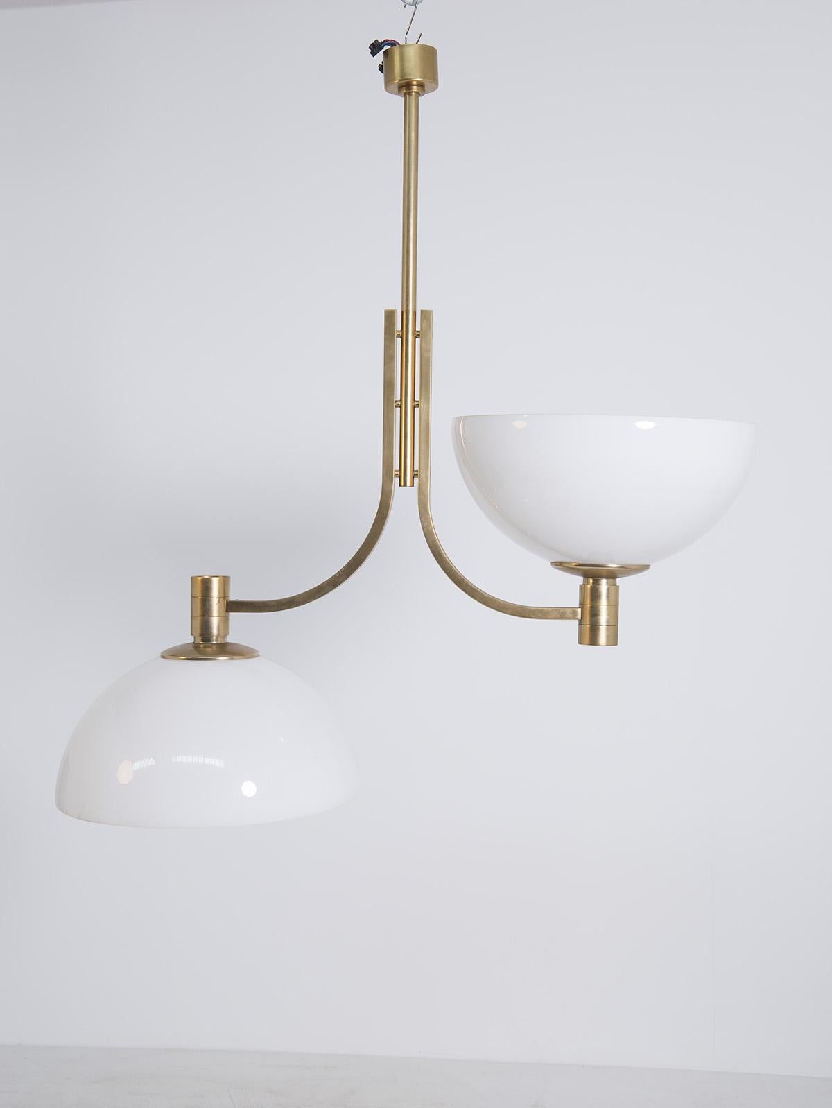 Brass Chandelier by Franco Albini and Franca Helg for Sirrah, 1970s