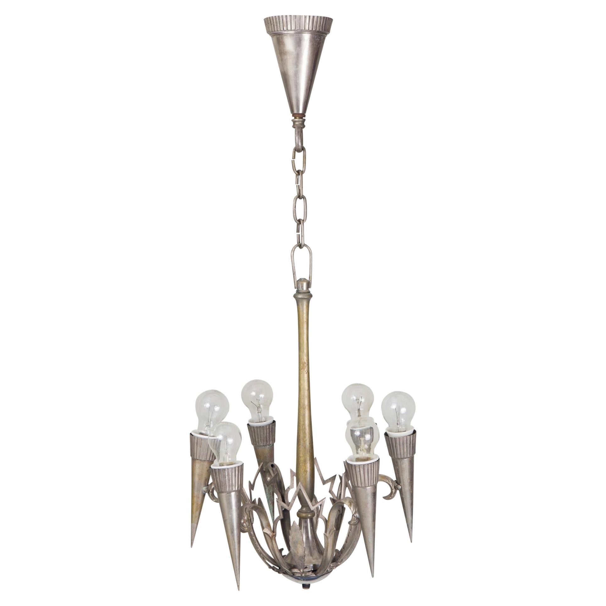 Chandelier by Franta Anyz, Perfect Condition, Made 1920s, in Czechia For Sale