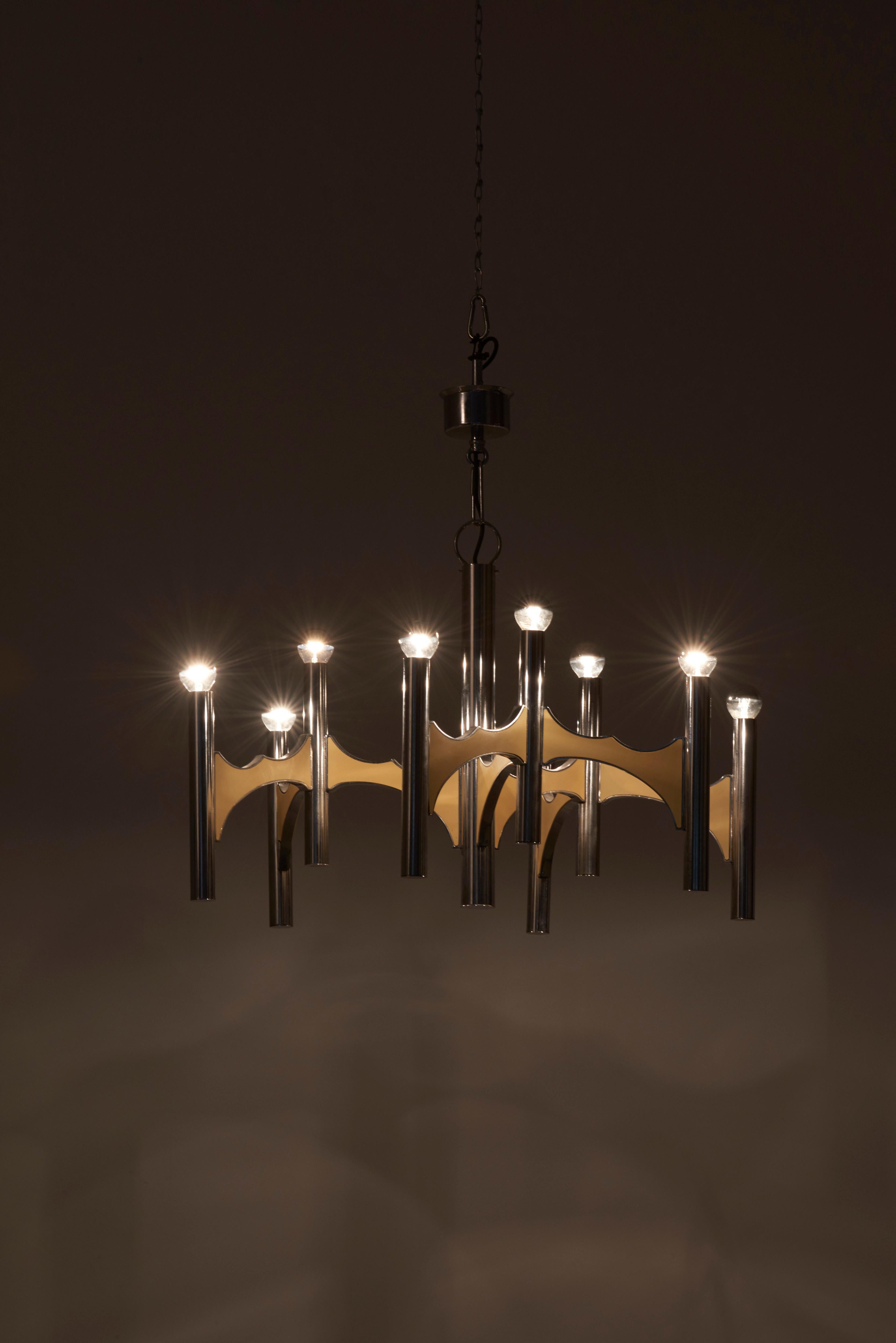 Italian Chandelier by Gaetano Sciolari, Italy, 1970s