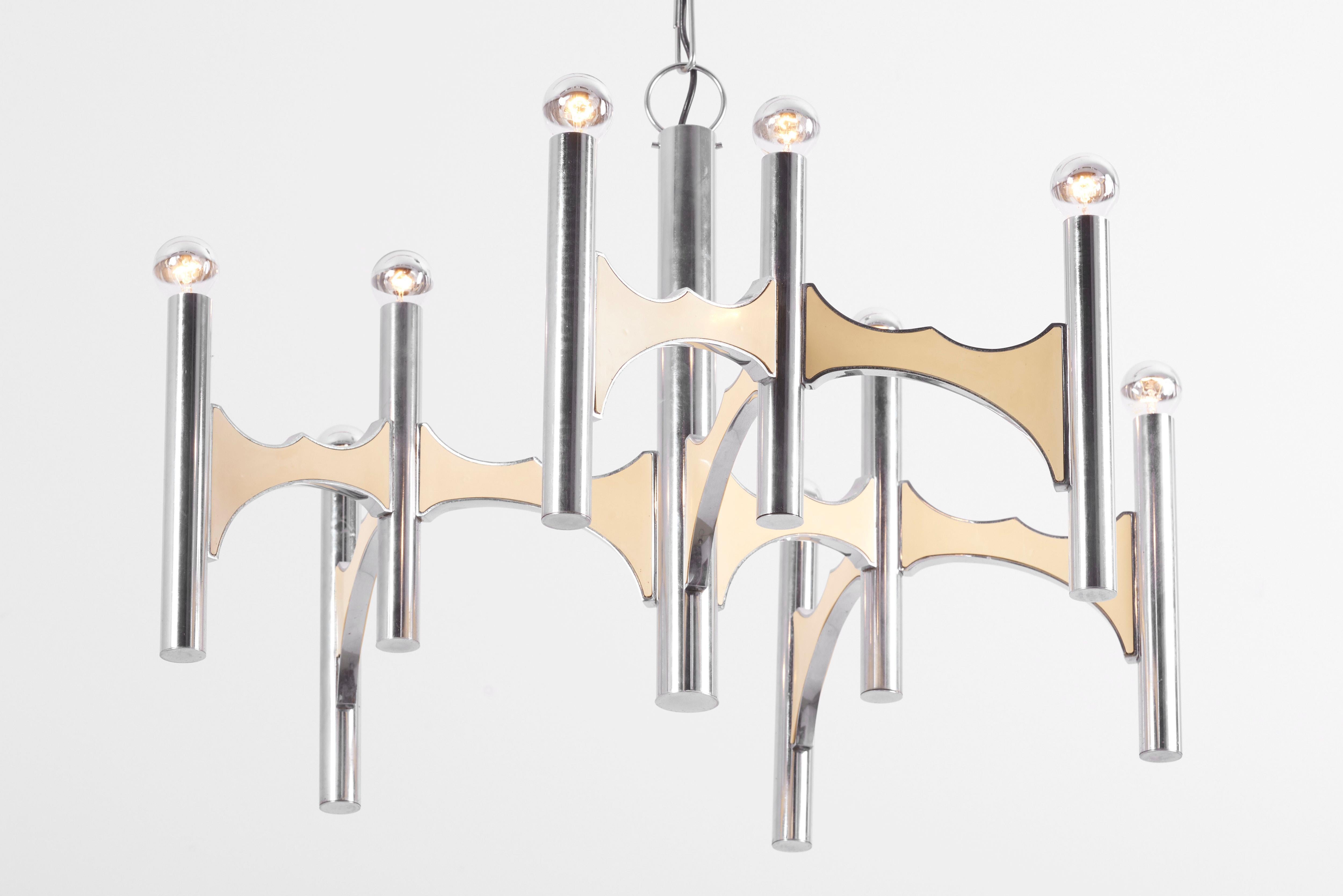 Late 20th Century Chandelier by Gaetano Sciolari, Italy, 1970s