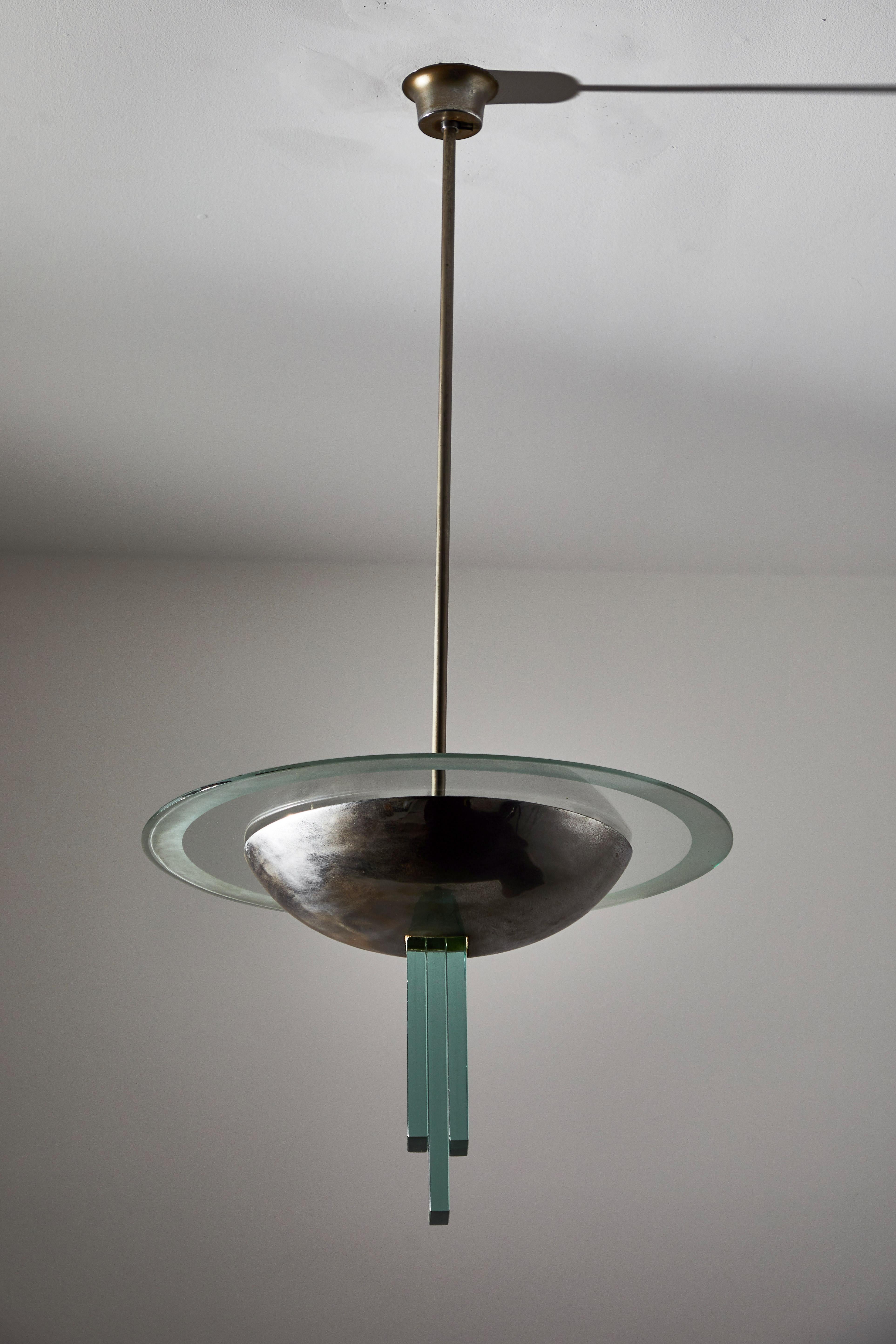 Mid-20th Century Suspension Light Attributed to Pietro Chiesa for Fontana Arte