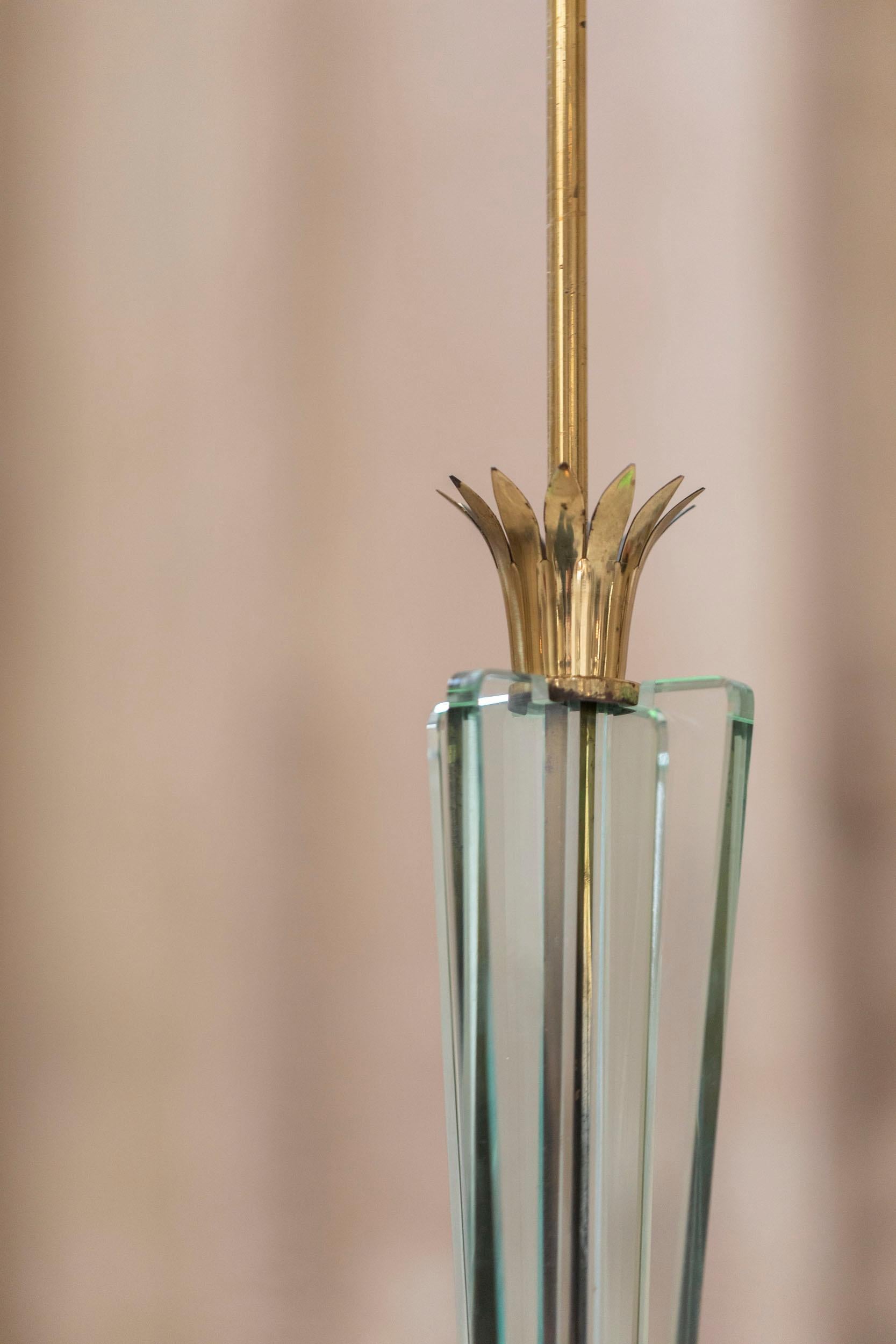 Glass Chandelier Attributed to Gio Ponti for Fontana Arte