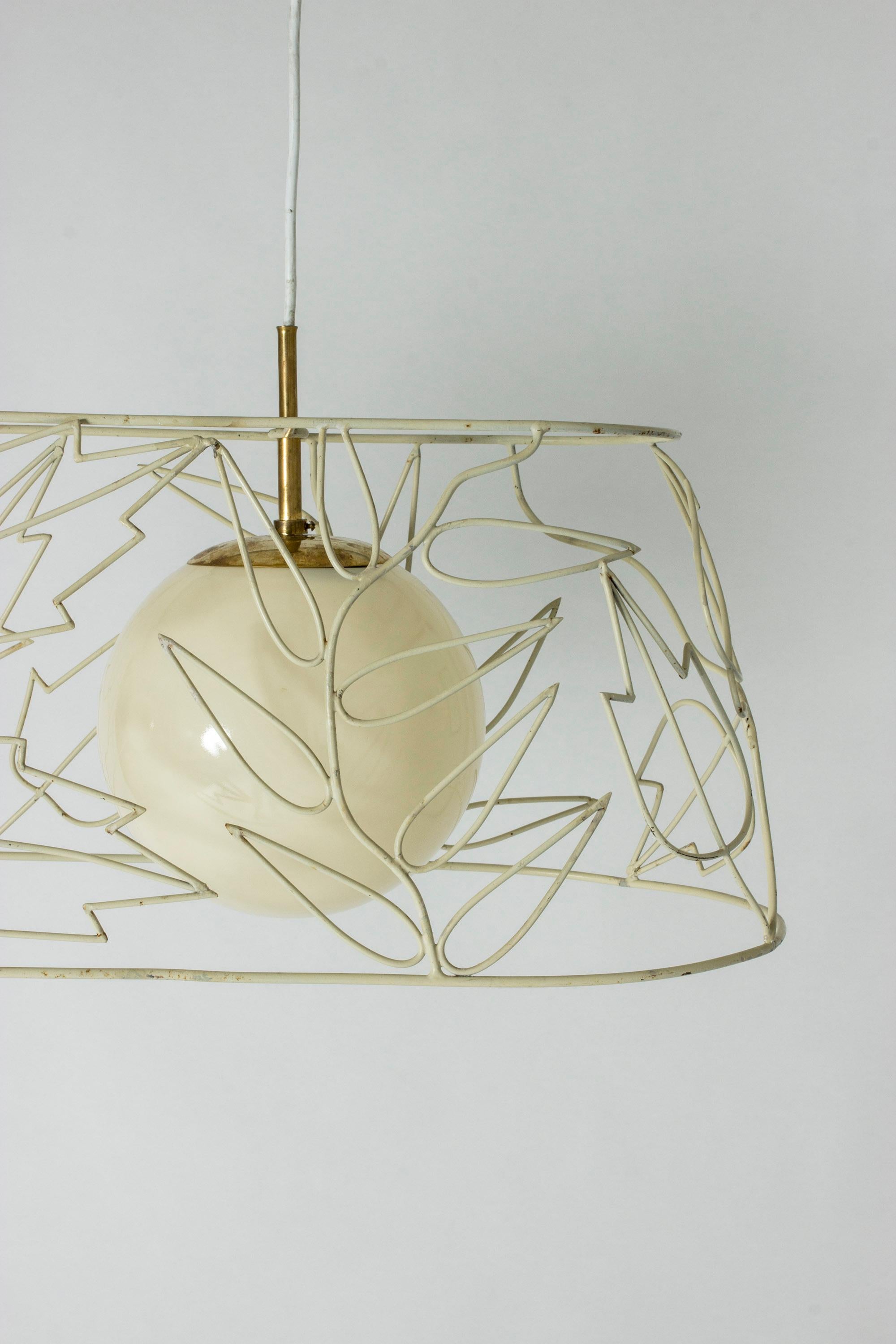 Chandelier by Hans Bergstrom for Ateljé Lyktan In Good Condition In Stockholm, SE