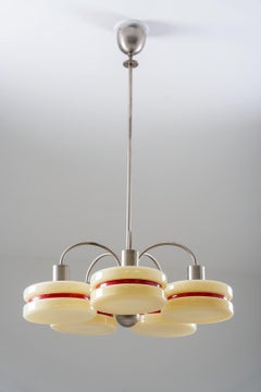 Chandelier by Harald Notini for Böhlmarks, Sweden, 1930s
