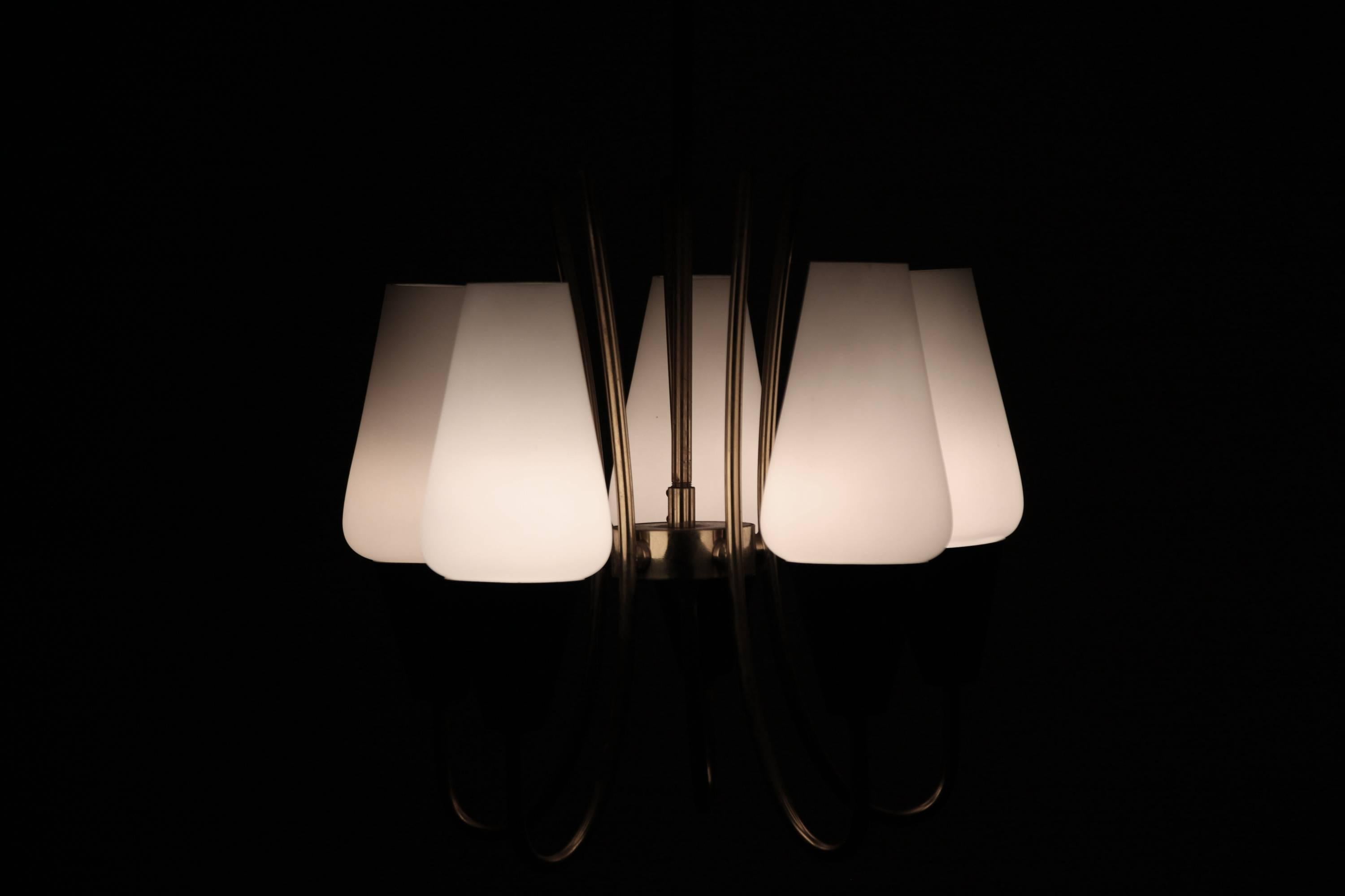 Chandelier by Jonas Hidle, Norway, 1960s 3