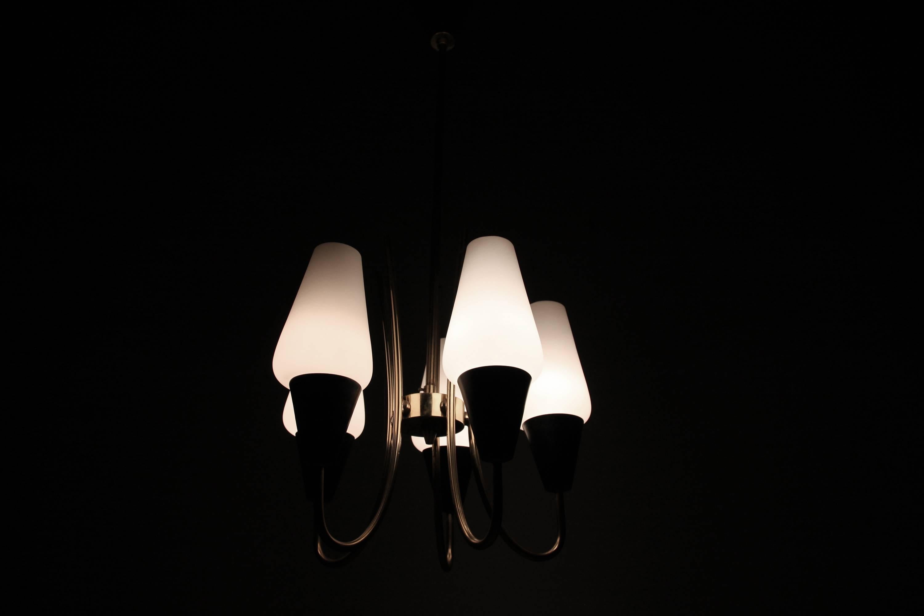 Chandelier by Jonas Hidle, Norway, 1960s 2