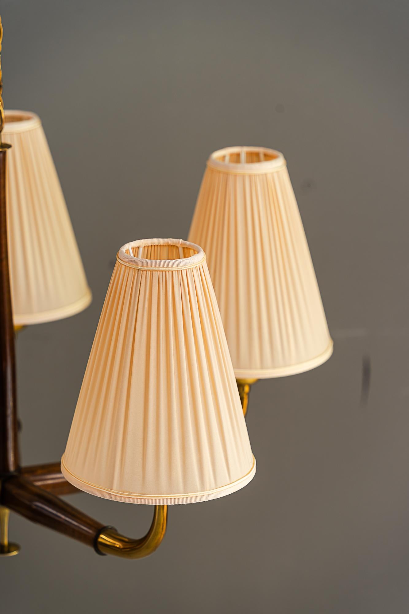 Chandelier by Josef Frank, 1930s with fabric shades 3