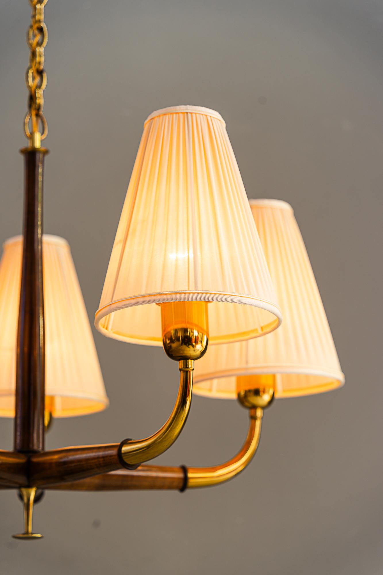 Chandelier by Josef Frank, 1930s with fabric shades 8
