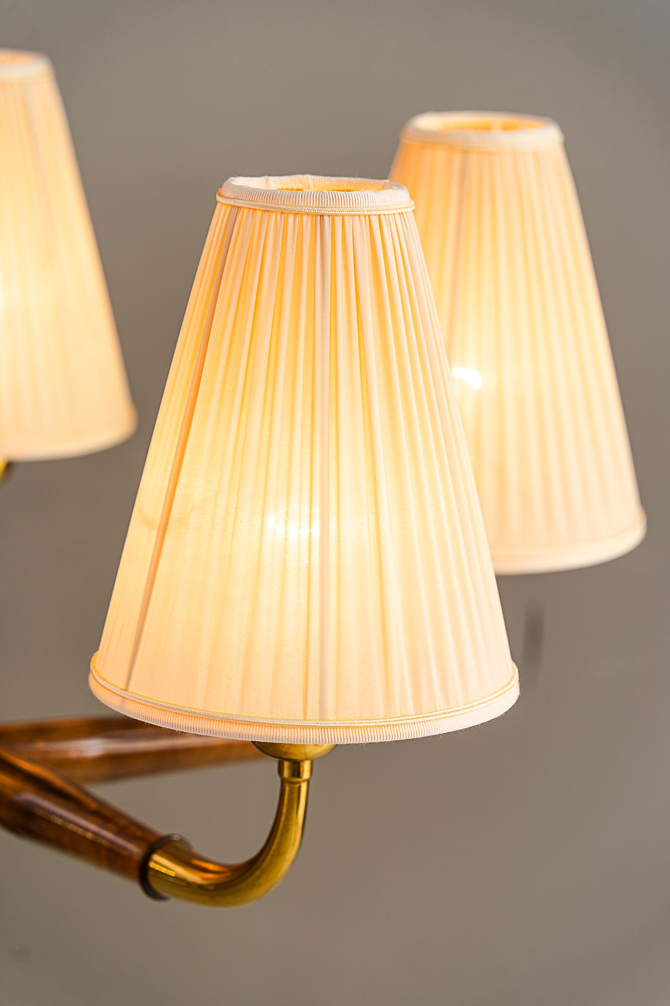 Chandelier by Josef Frank, 1930s with fabric shades 9