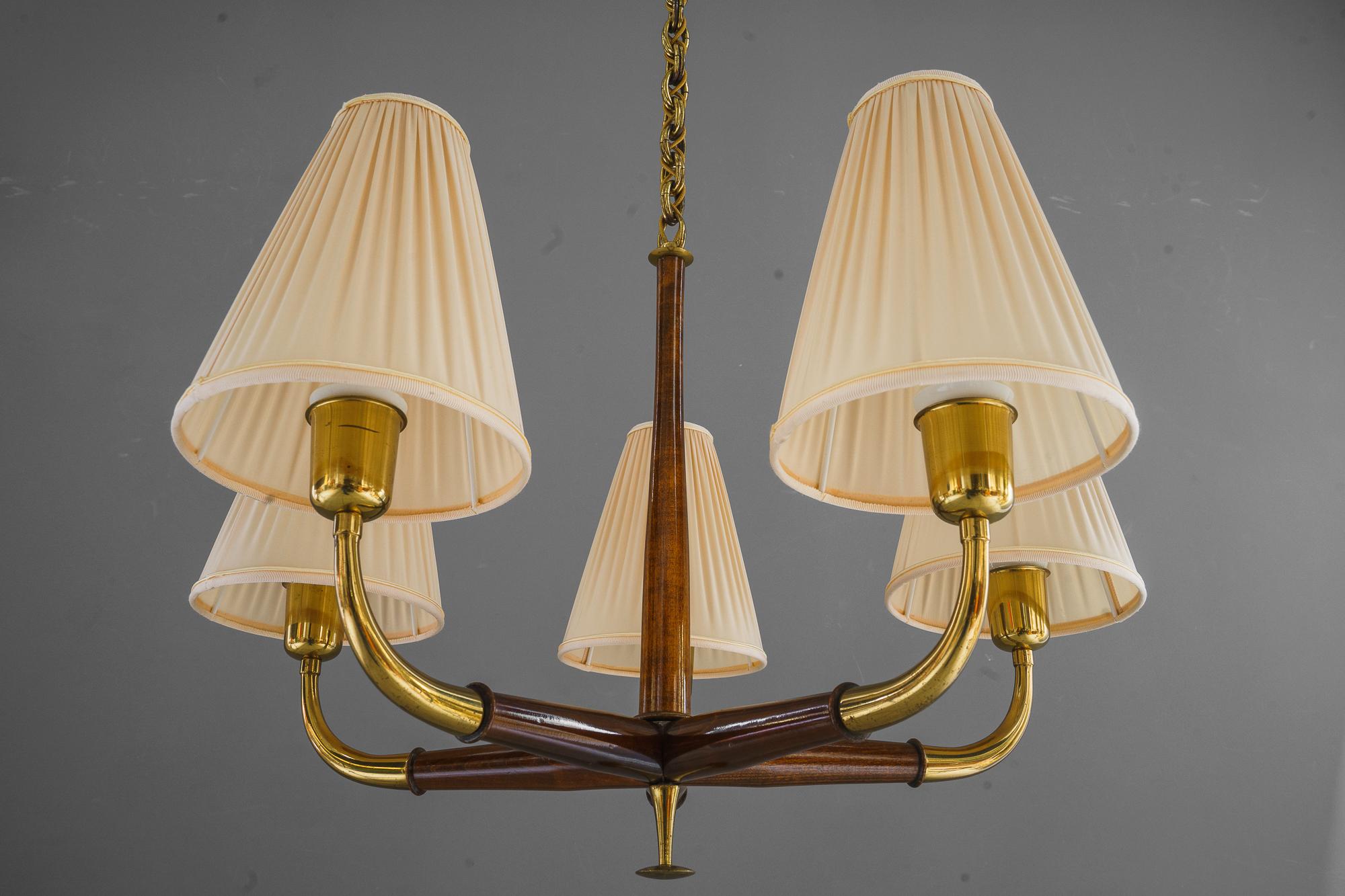 Mid-20th Century Chandelier by Josef Frank, 1930s with fabric shades