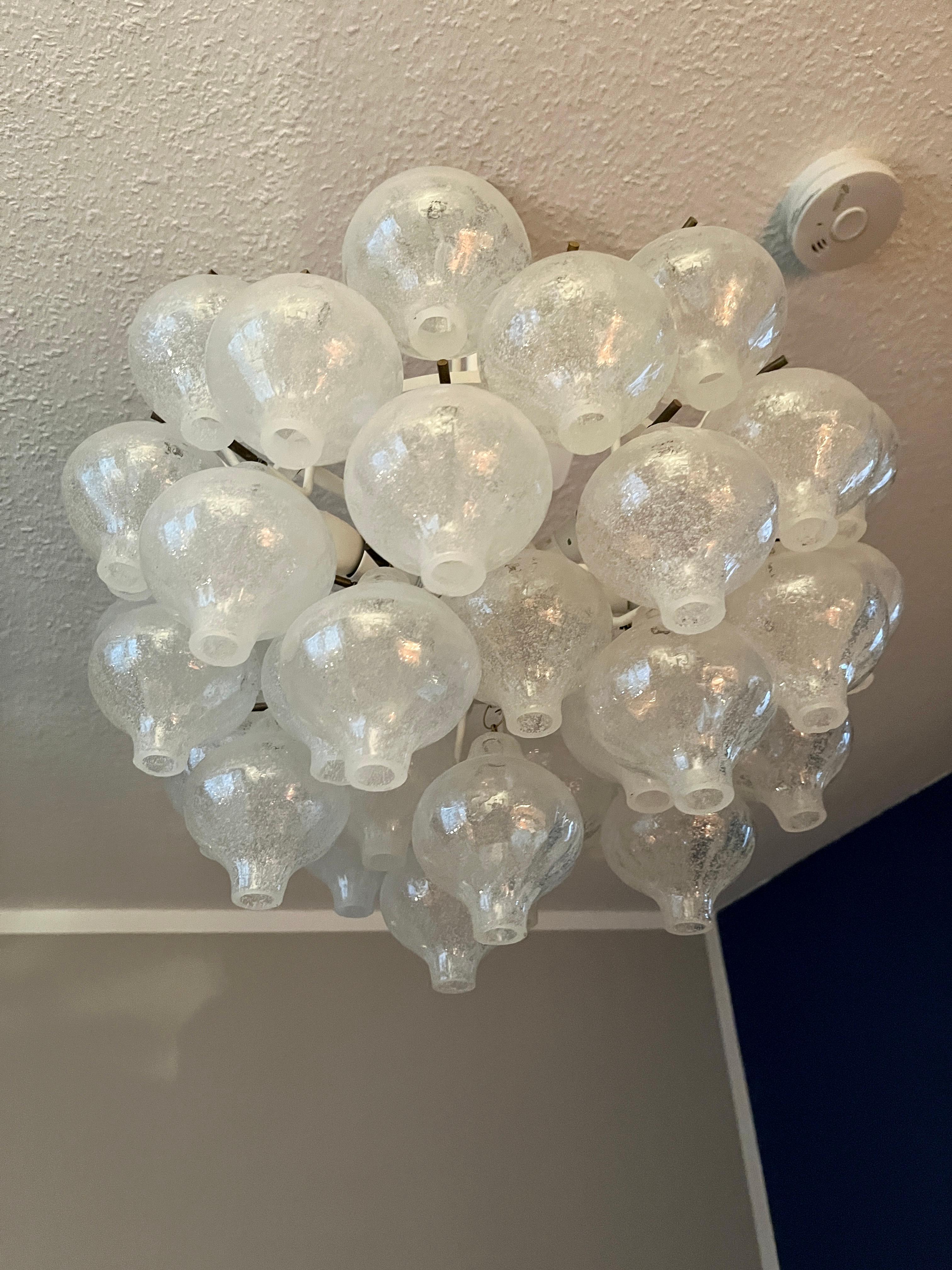 Metallo Lampadario di J.T. Kalmar negli anni '60, modello 