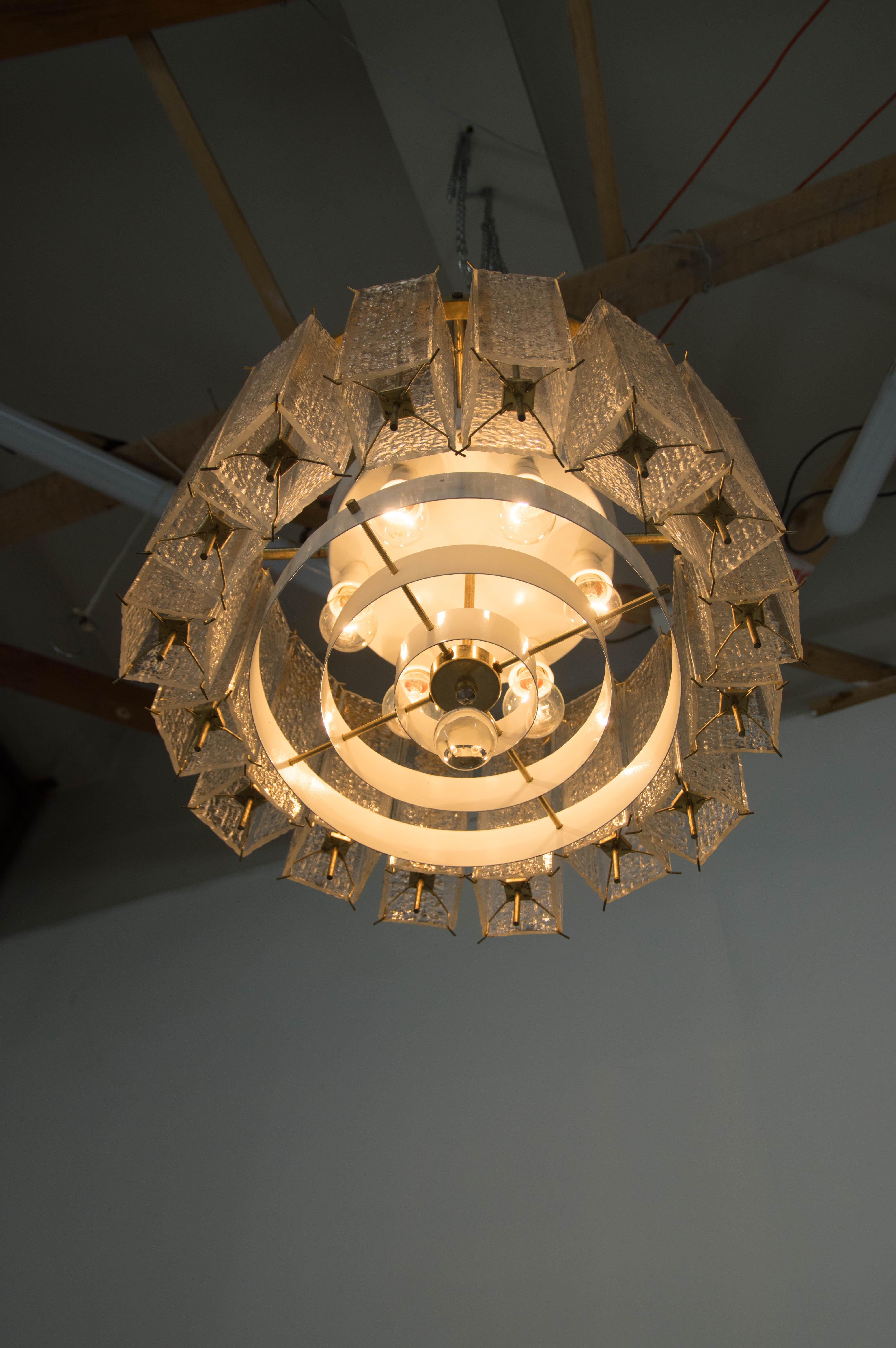Chandelier by Kamenicky Senov, 1960s, Up to Five Items Available In Good Condition For Sale In Praha, CZ
