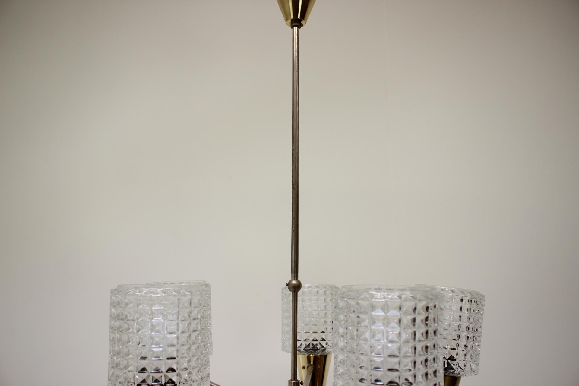 Lampadario di Kamenicky Senov, anni '70, Cecoslovacchia in vendita 2