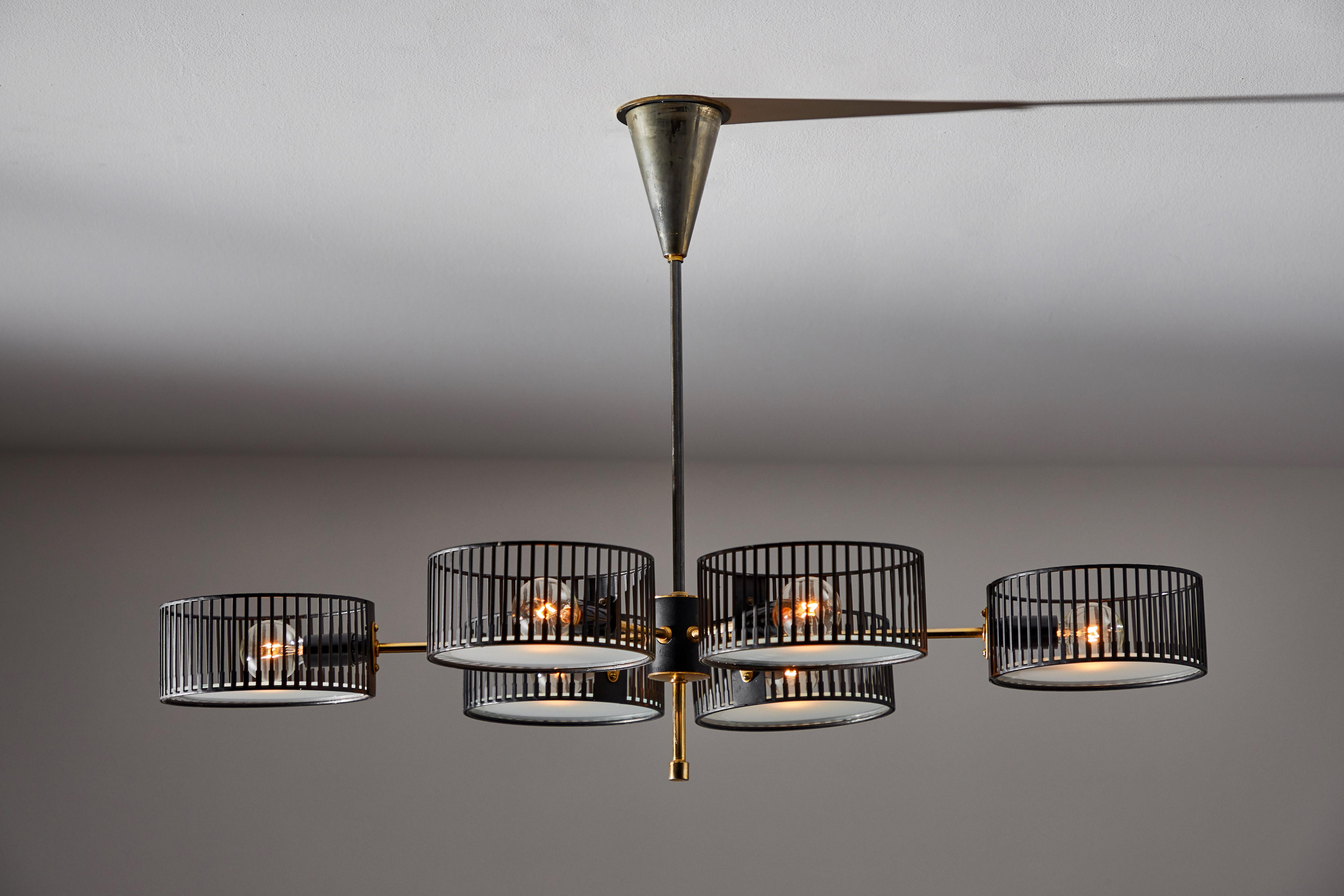 Mid-20th Century Chandelier by Lunel
