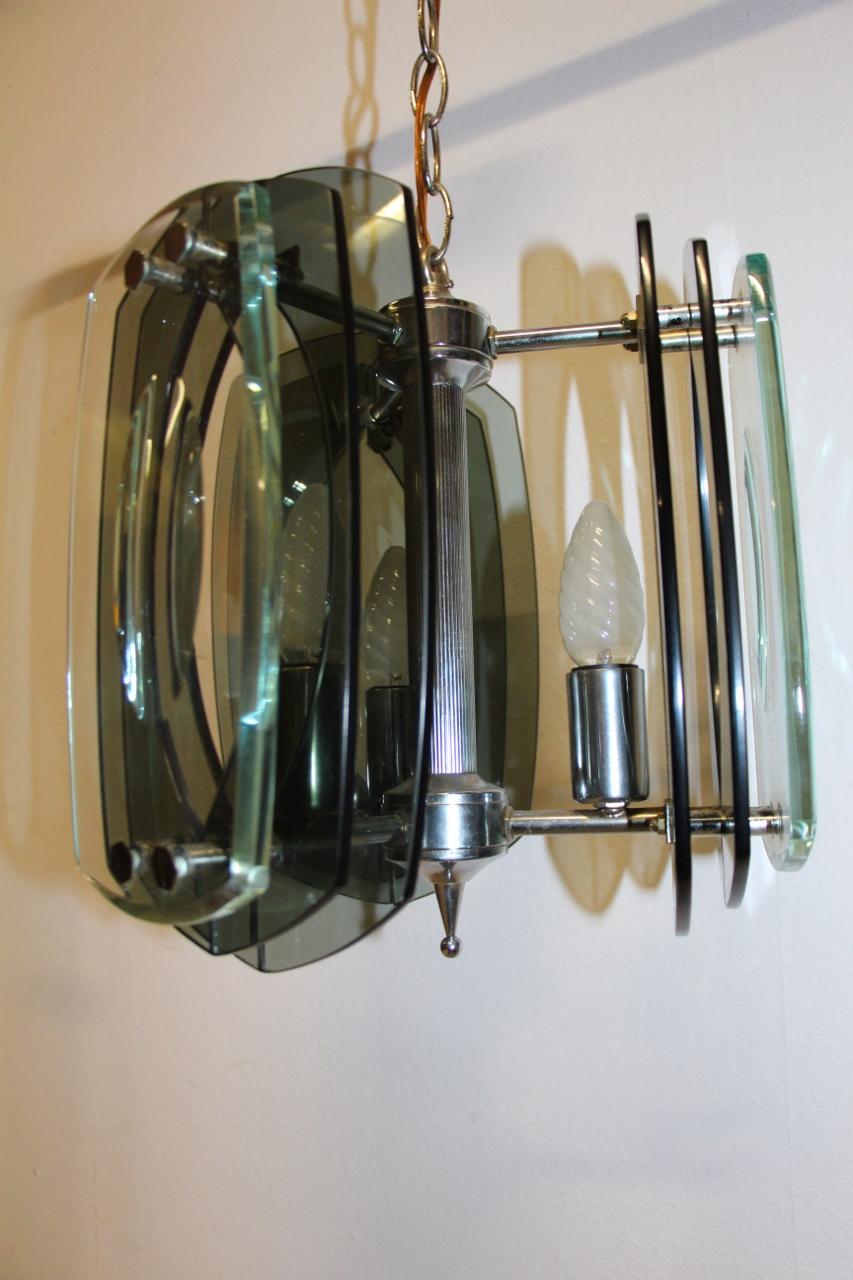 20th Century Chandelier by Max Ingrand for Fontana Arte, 1950s For Sale